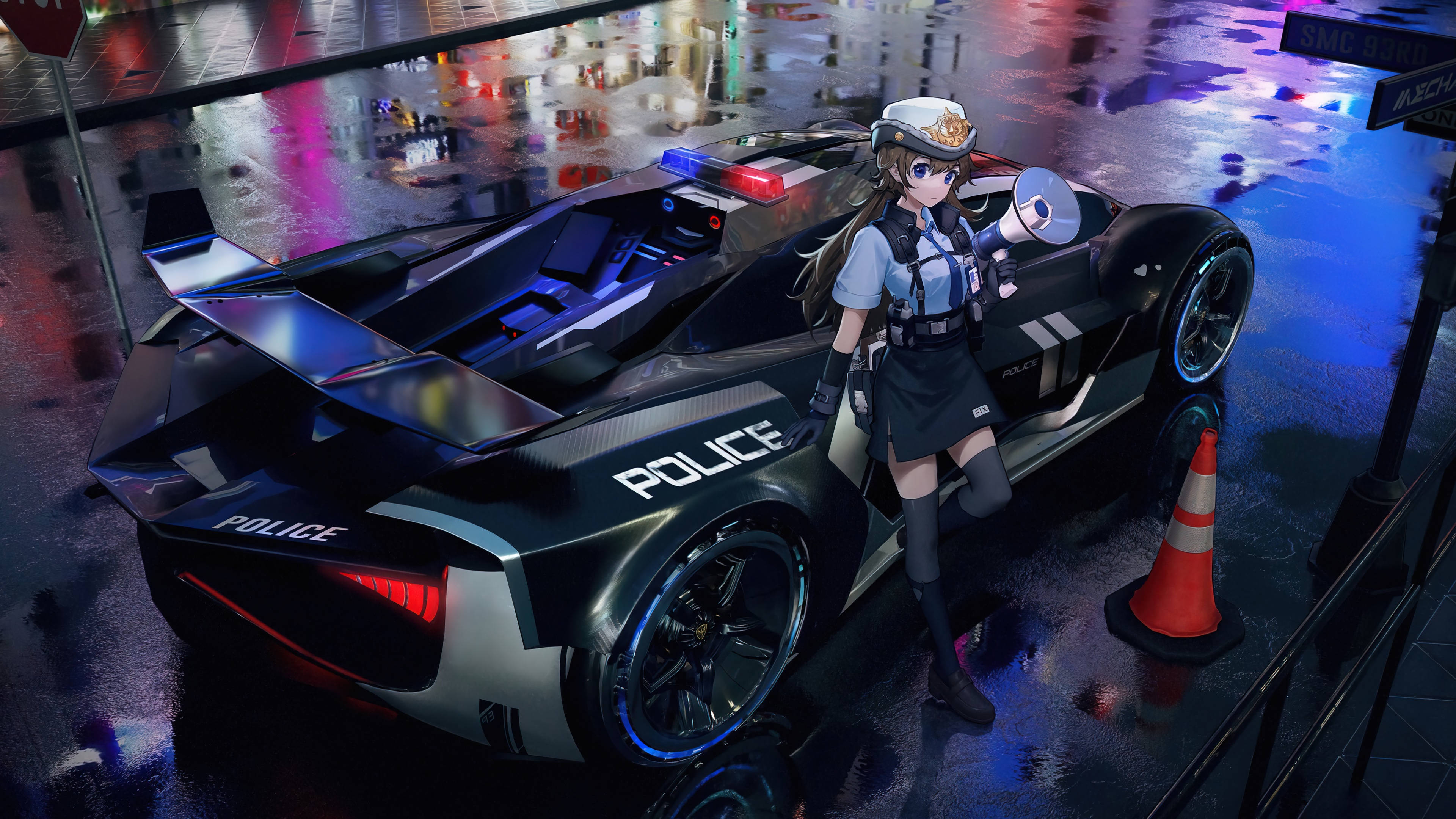 Politi Anime Bil Wallpapers