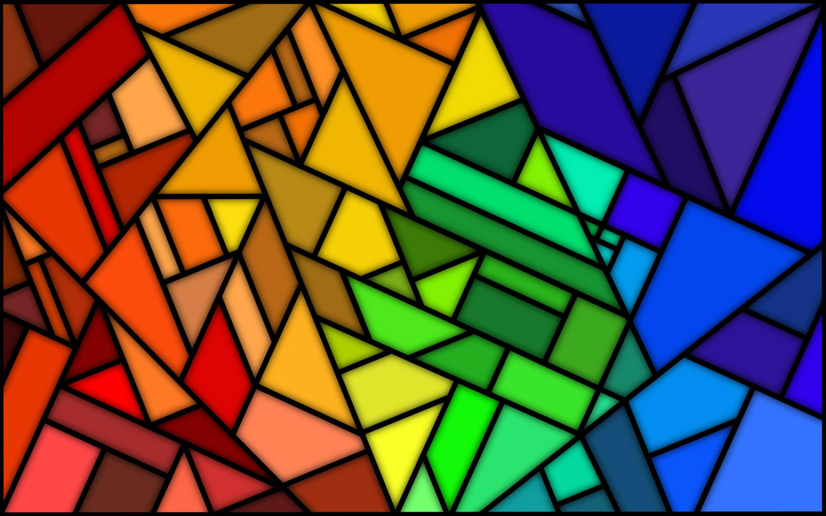 Polygonalt mosaik i farvet glas Wallpapers