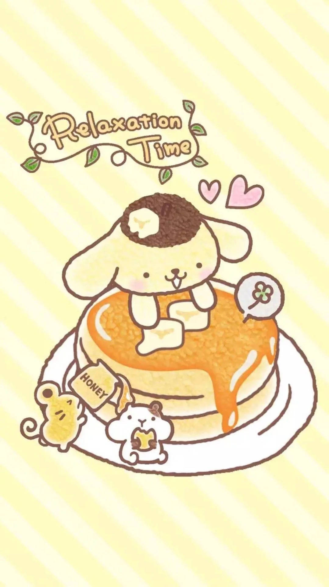 Pompompurin på pandekage kawaii iPad — Kawaii Wallpapers