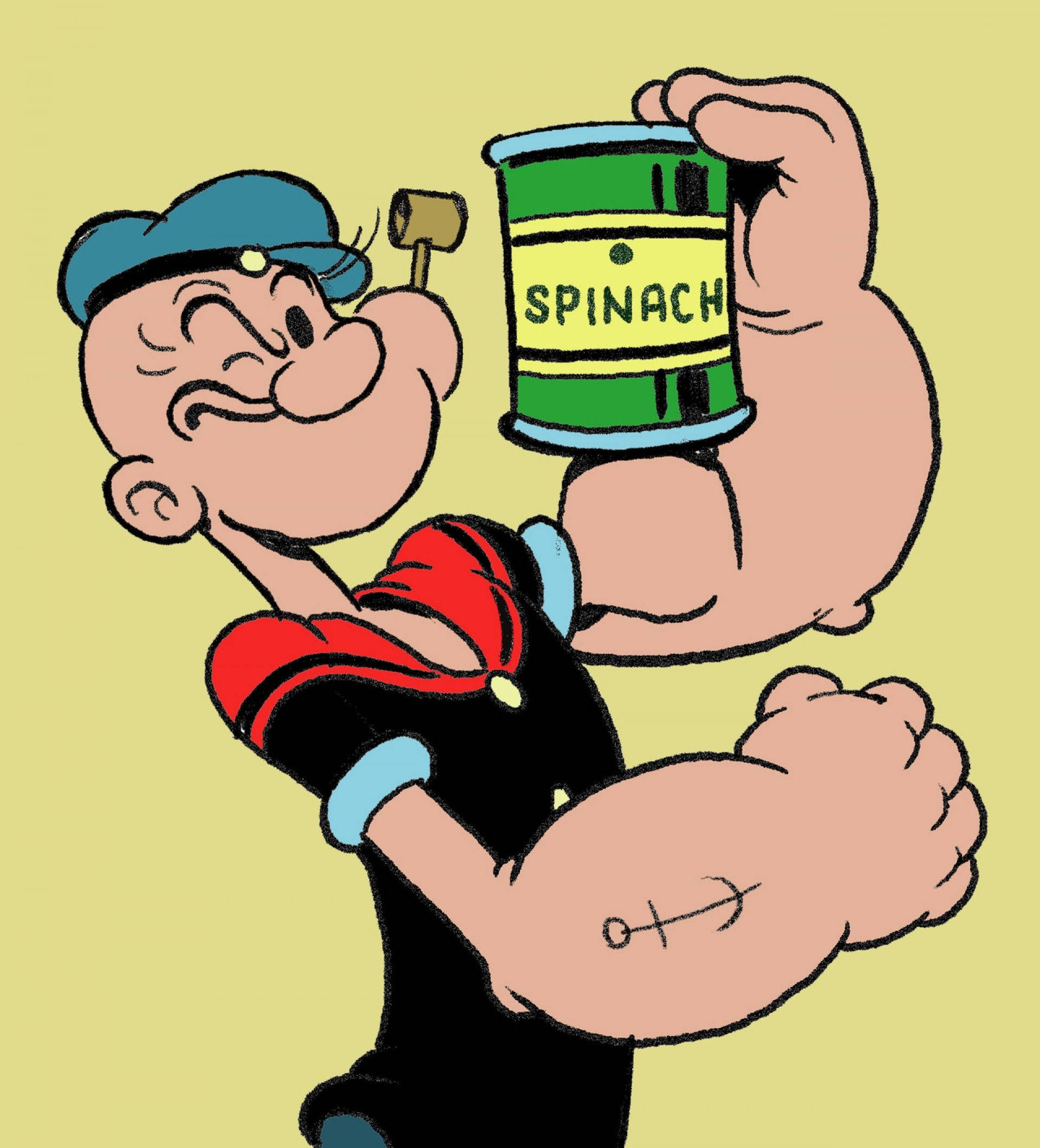 Popeye bærende spinatdåse Wallpapers