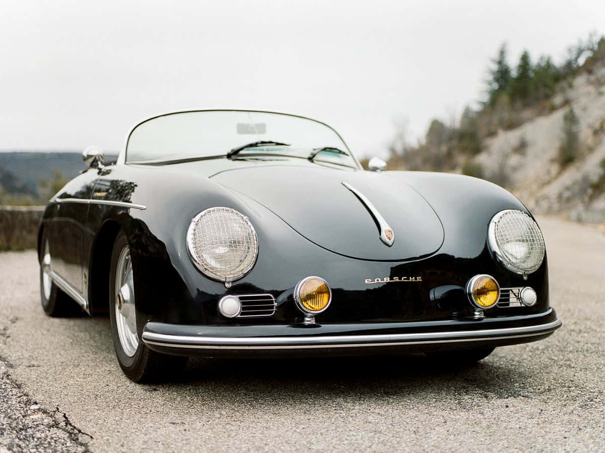 porsche 356 speedster - en klassisk sort sportsvogn Wallpapers