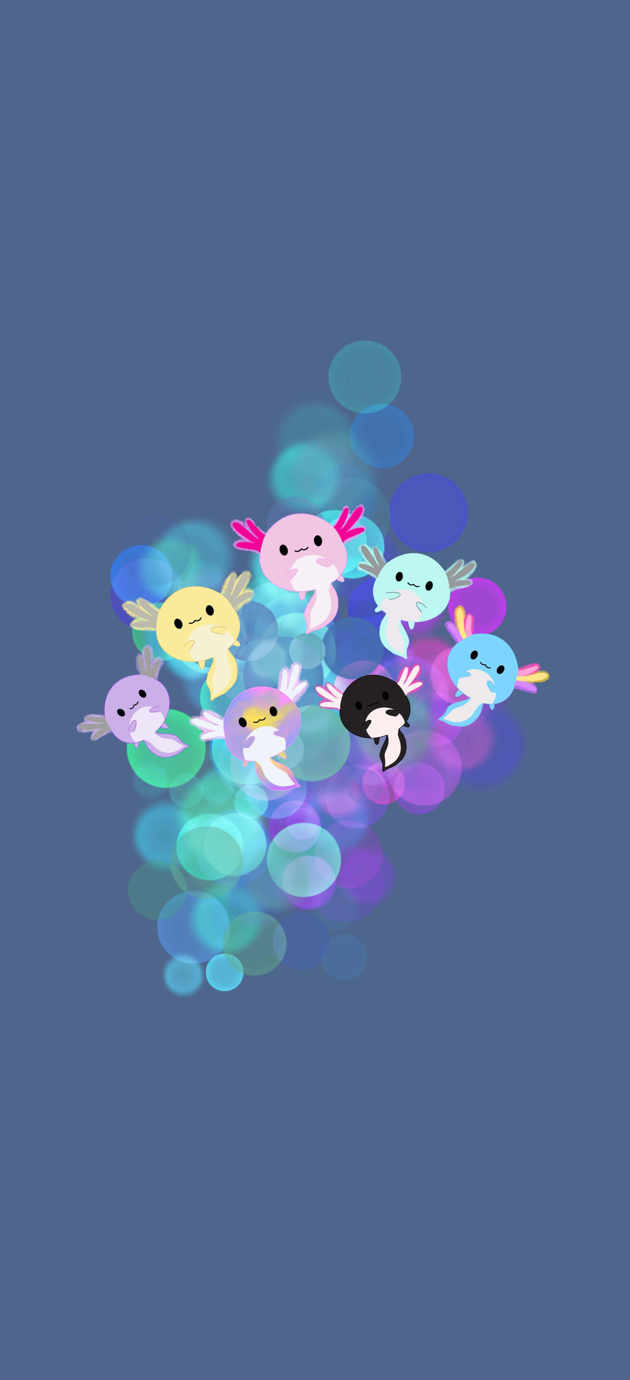 Portræt Squishmallow med Bobler Baggrund Wallpapers