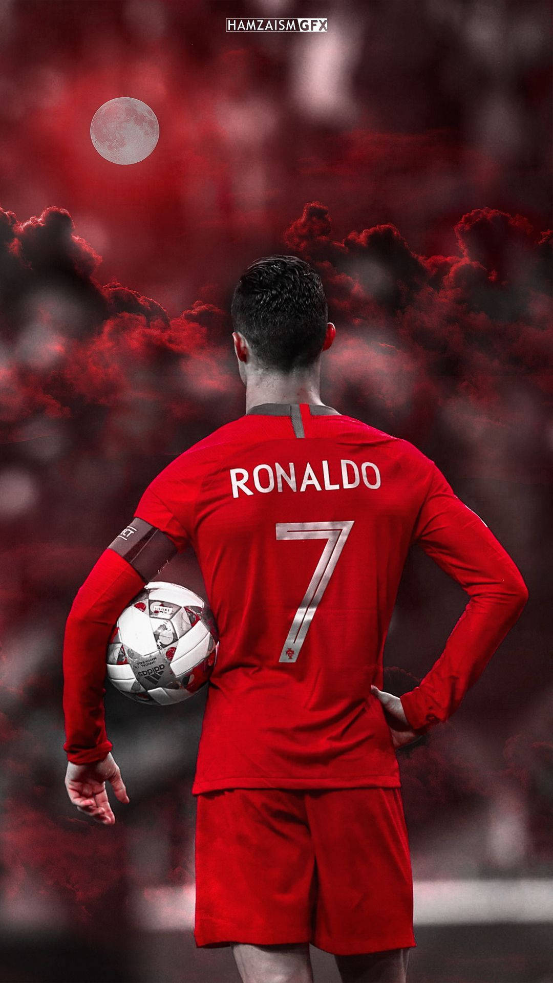 Portugisisk Cristiano Ronaldo Cool Rød Æstetik Wallpapers