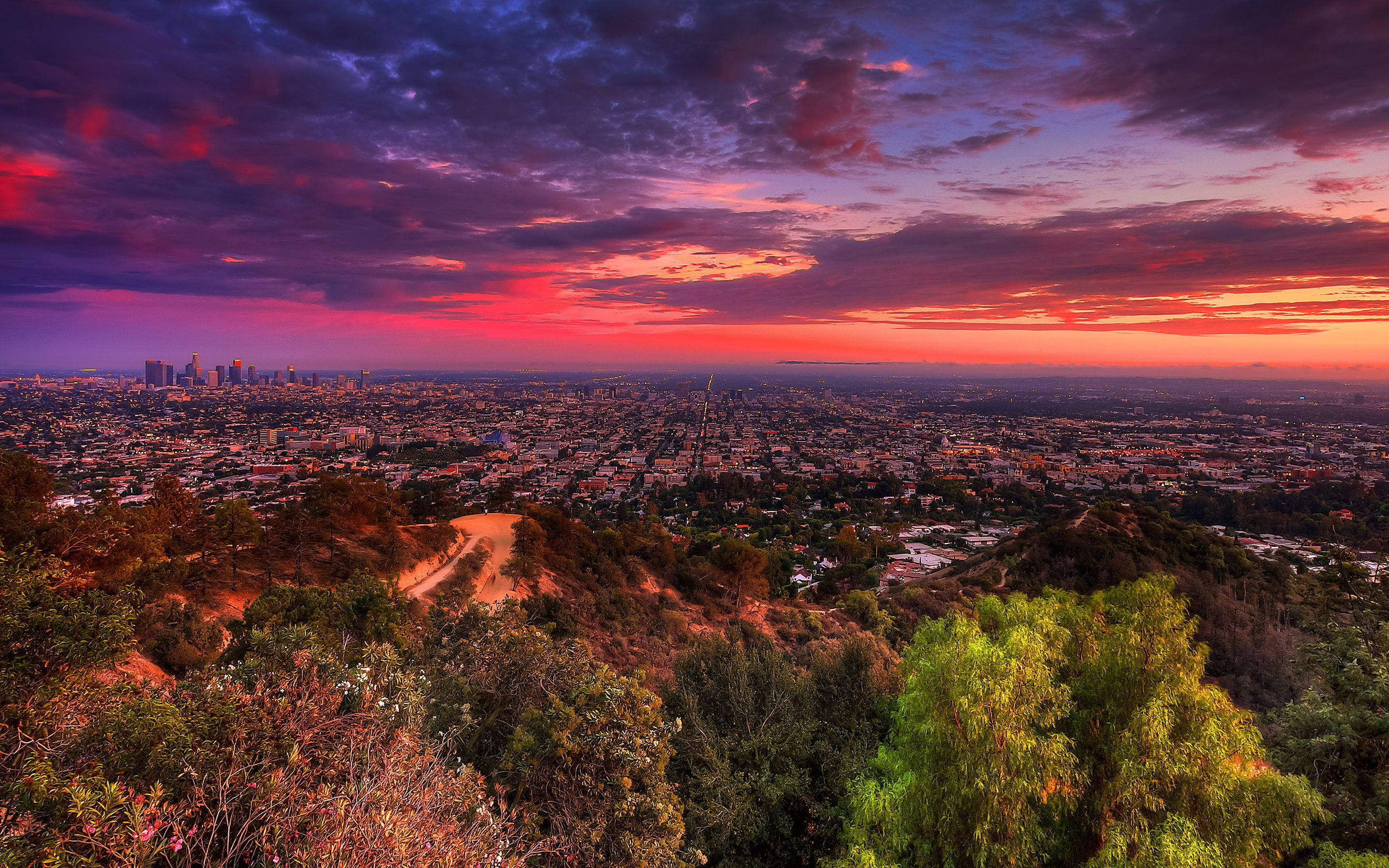 Pragtfuld solnedgang i Los Angeles Wallpapers