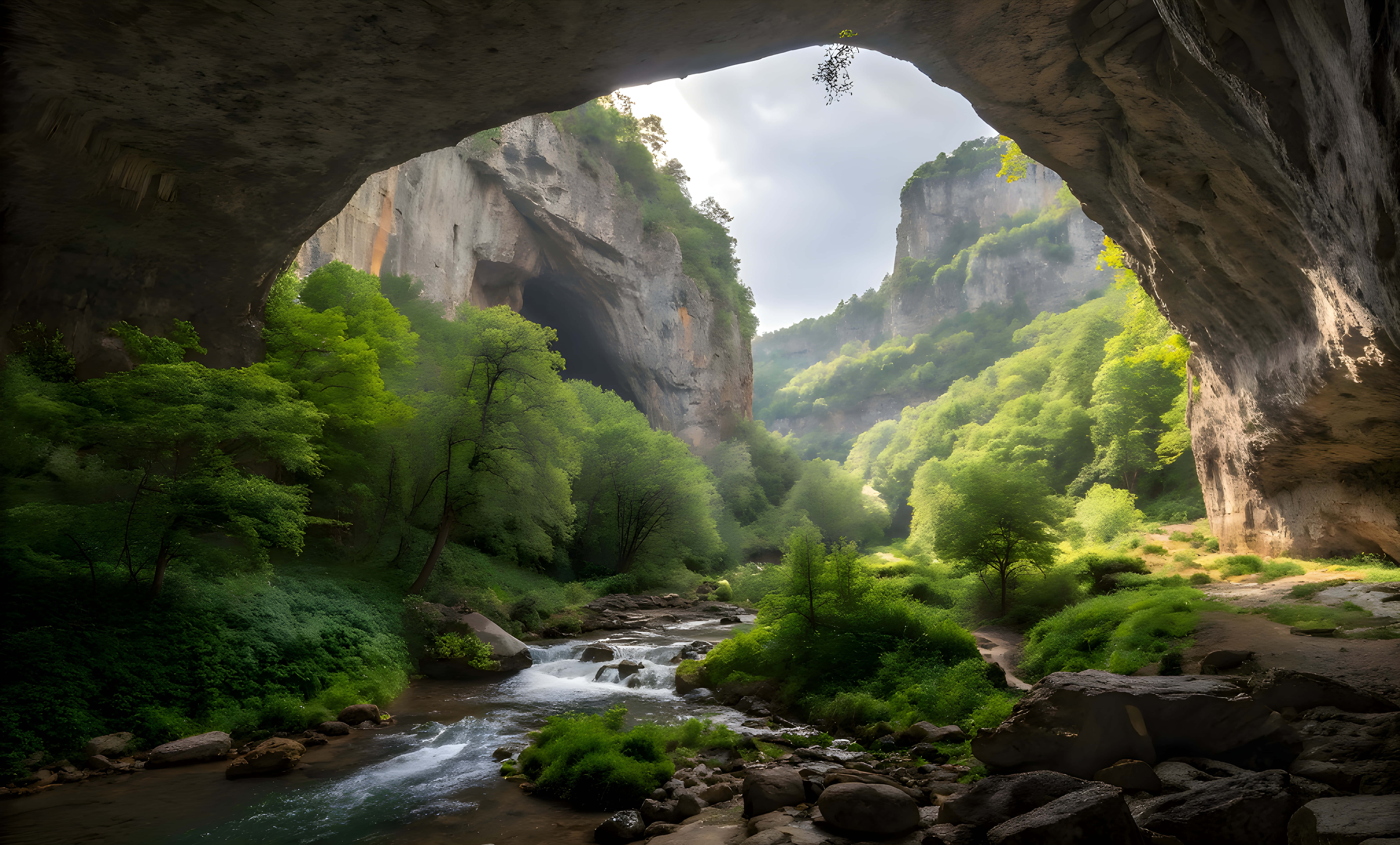 Pragtfuld udsigt over Devetaki-hulen Wallpapers