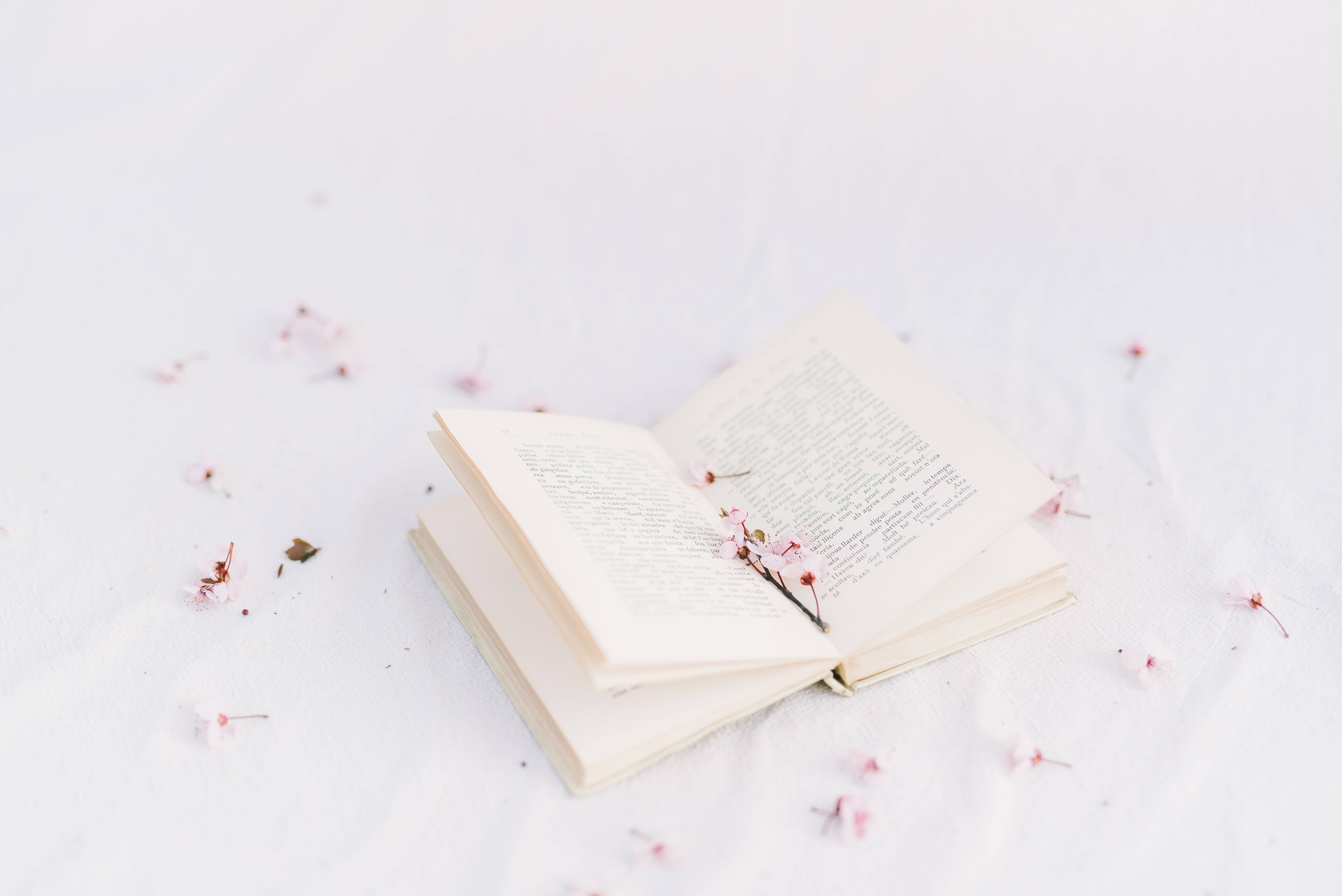 Preppy æstetik bog blomster Wallpapers