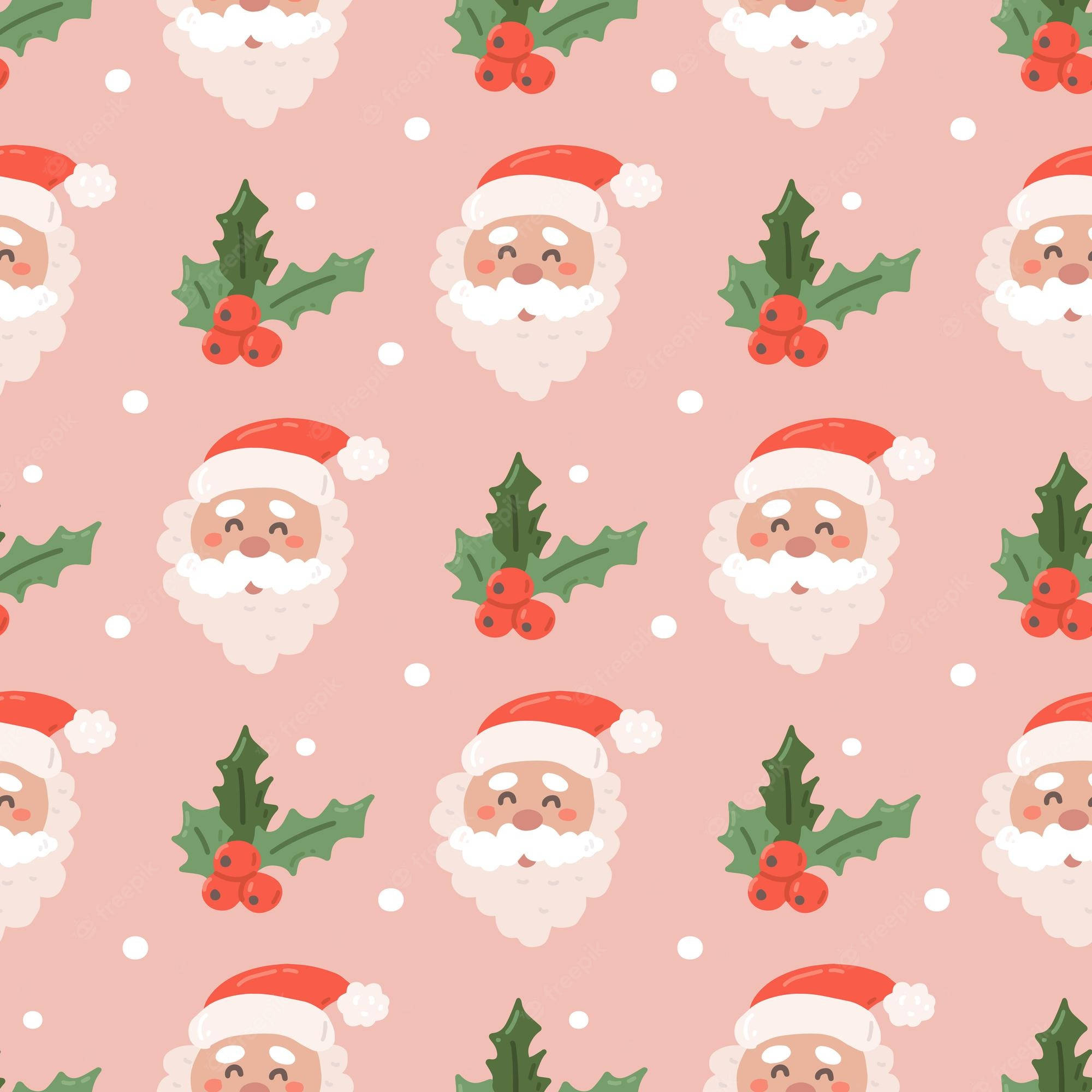 Preppy julemandsmønster Wallpapers