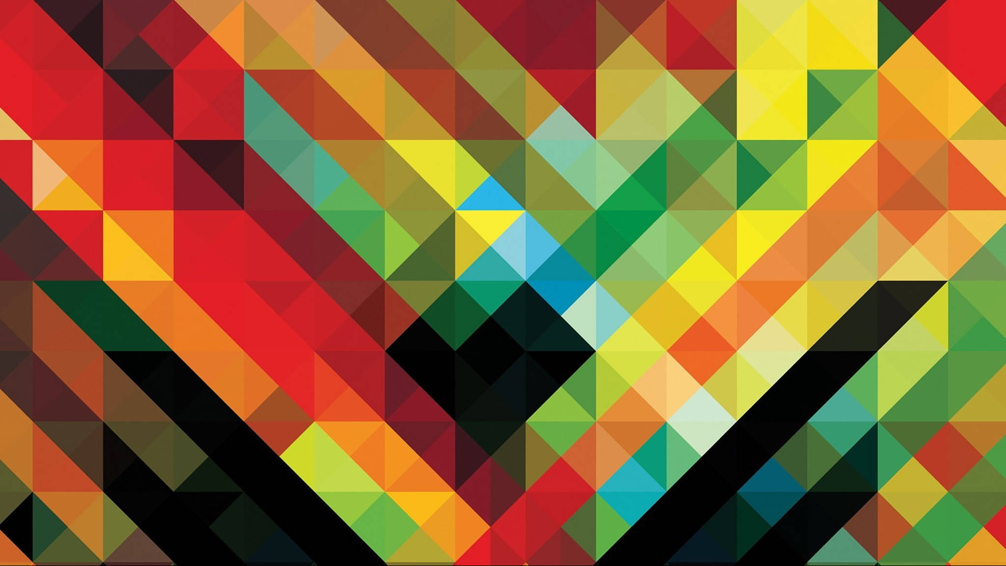 Prismatiske trekanter sejt mønster Wallpapers
