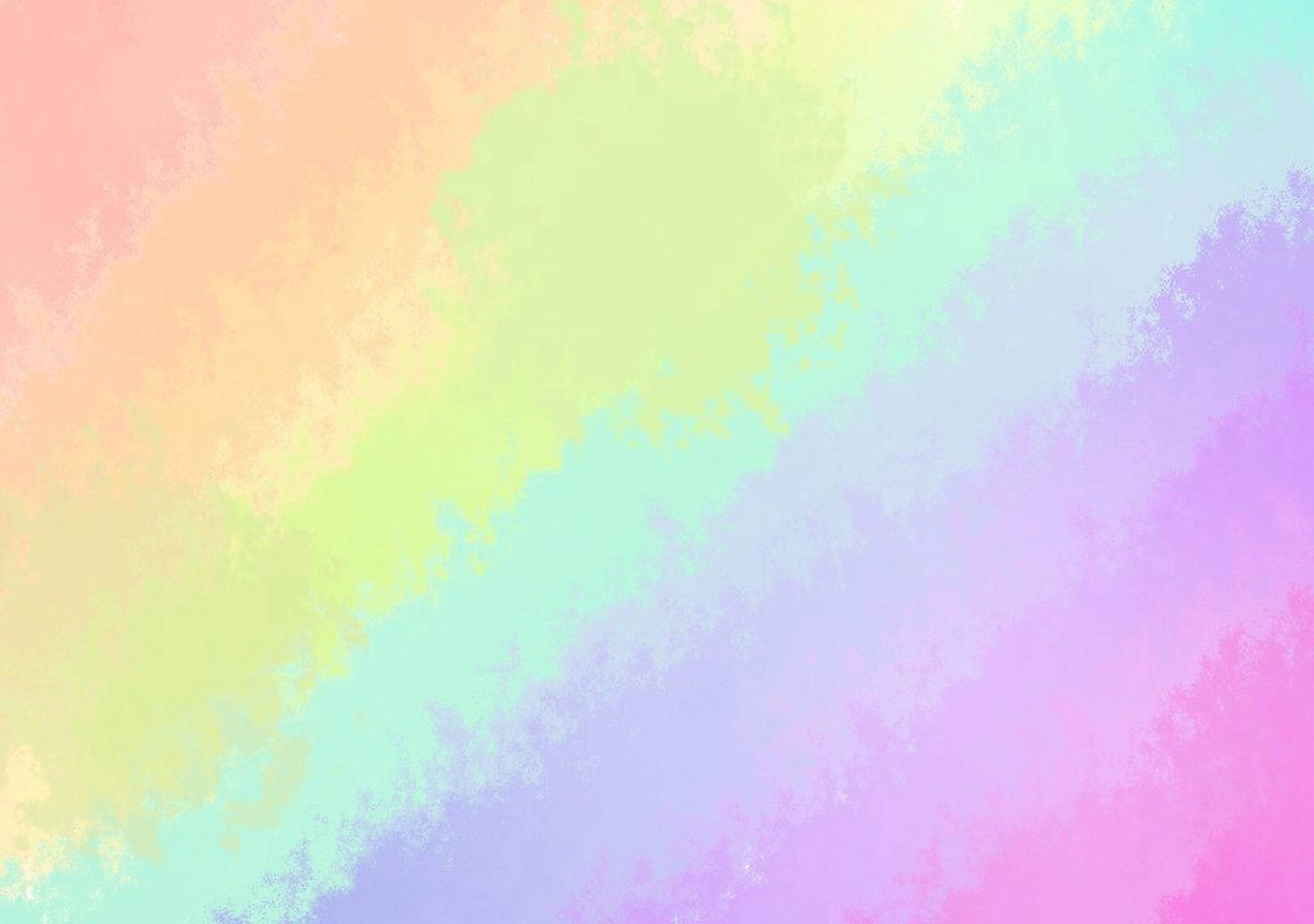 Problemfrit diagonalt mønster i pastelregnbue Wallpapers