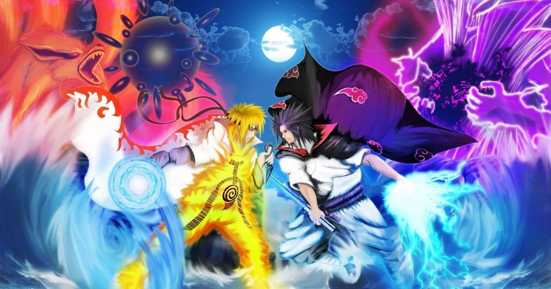 PS4 Naruto Naruto og Sasuke på fuld styrke Wallpapers