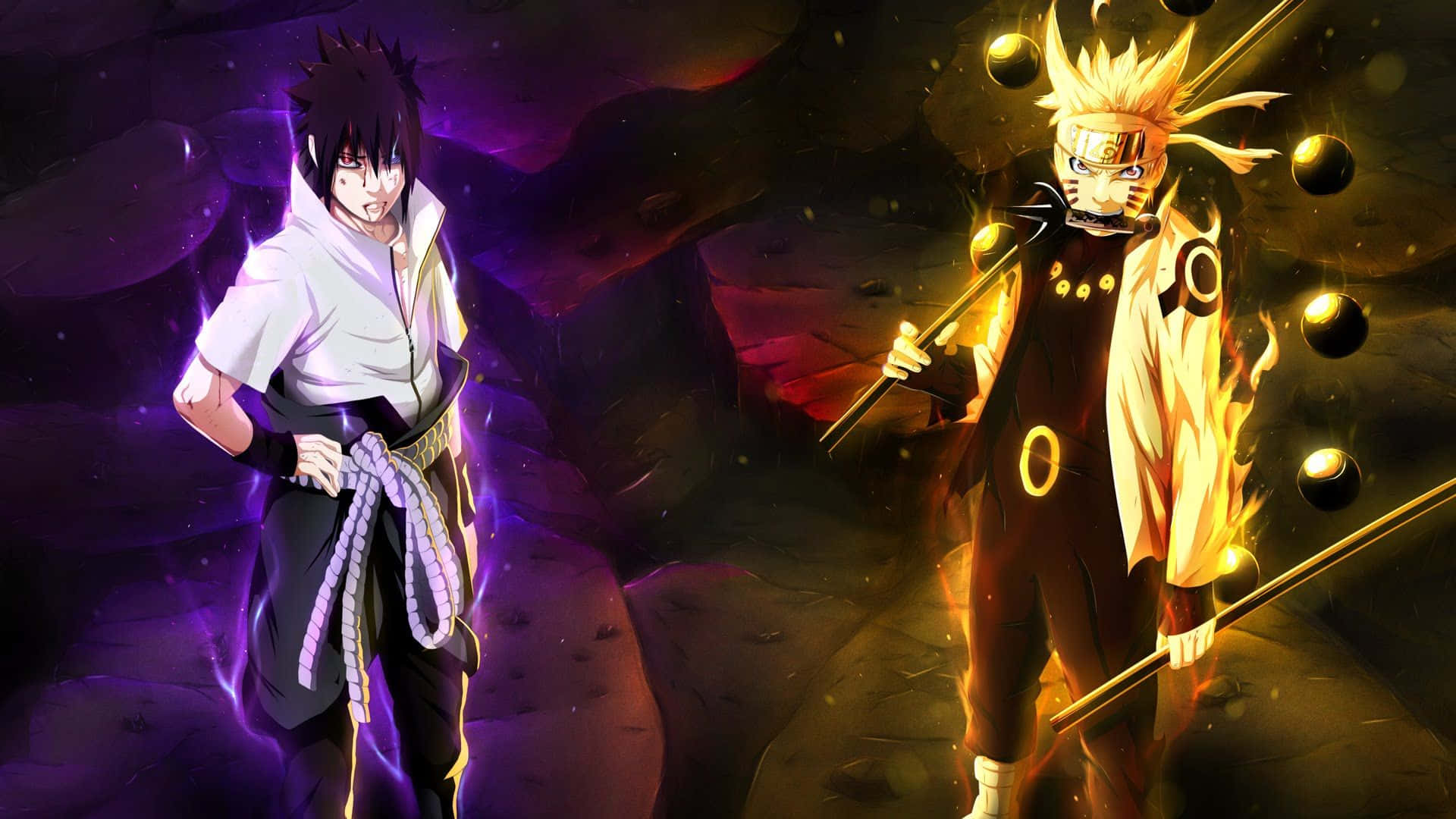 PS4 Naruto Sasuke Uchiha og Naruto Uzumaki Wallpapers