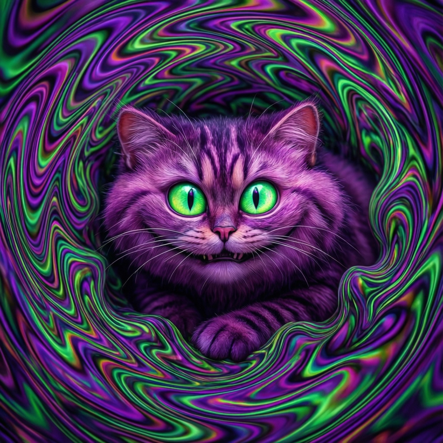 Psychedelisk Kat Wallpapers