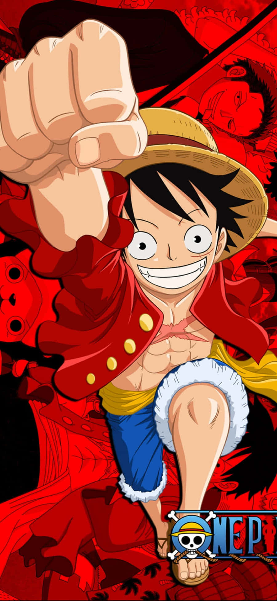 Punching One Piece Luffy-telefon Wallpapers