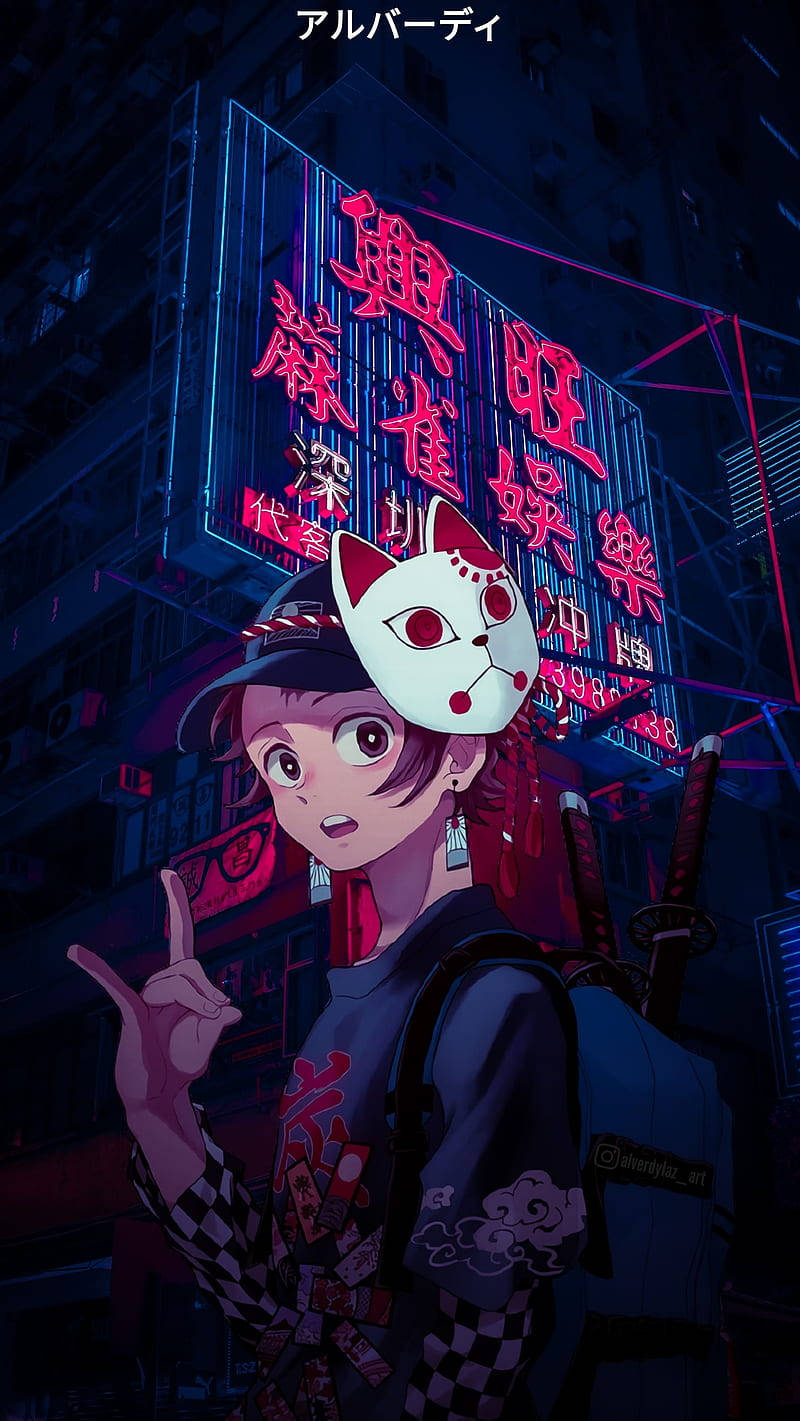 Punk 80'er Tanjiro Æstetik Wallpapers