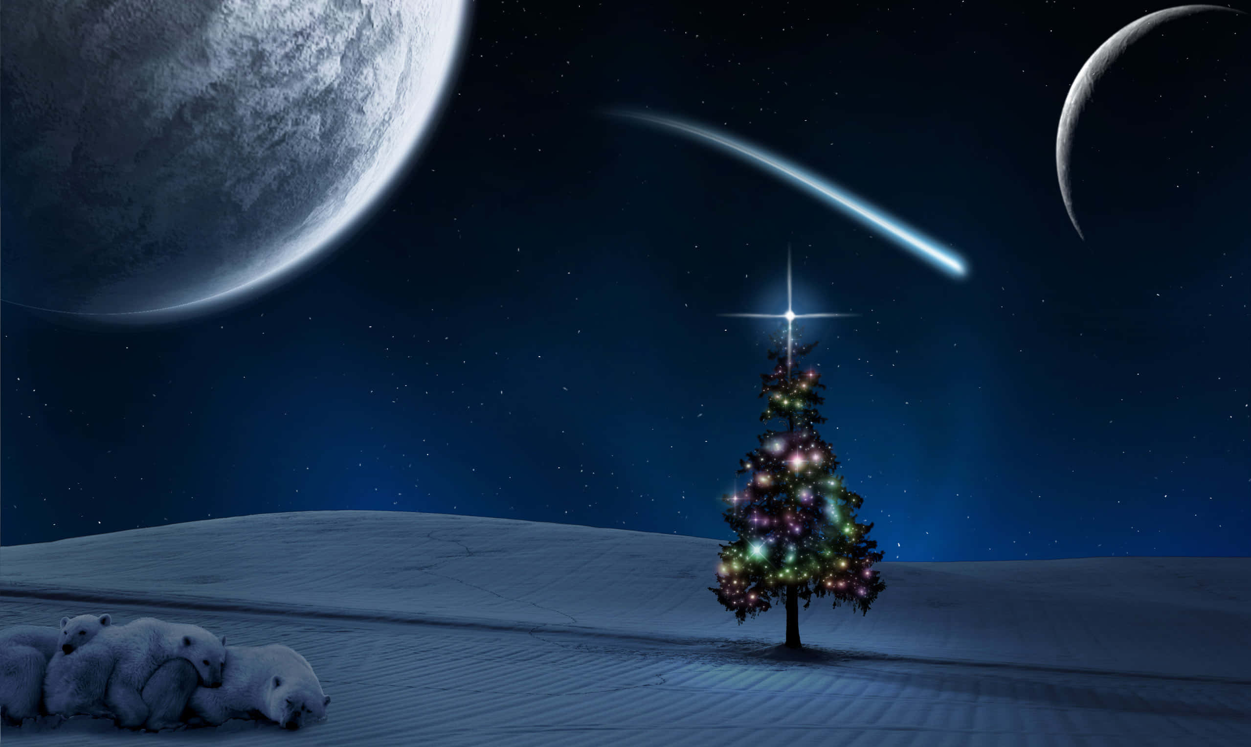 Pynt dit juletræ med funklende lys og kugler for at gøre højtiden ekstra speciel i år. Wallpapers