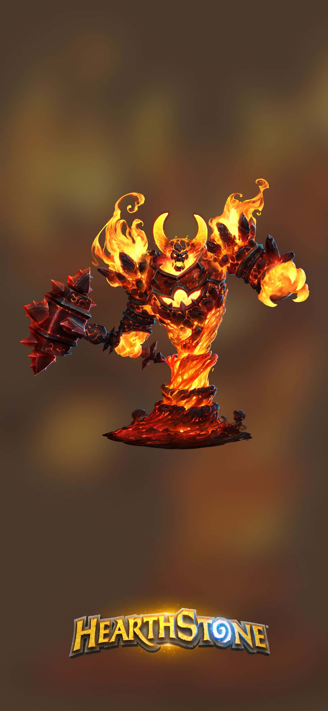 Ragnaros the Firelord iPhone XS Hearthstone Baggrund Wallpapers