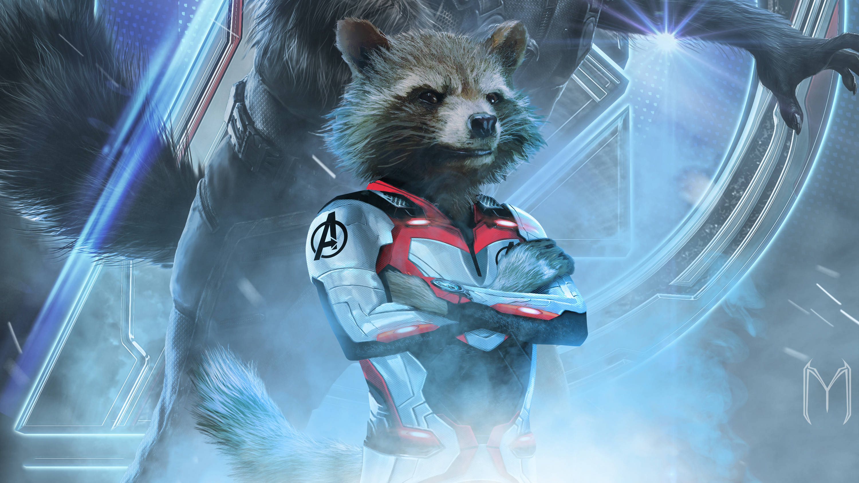 Raket i dragt 4K Marvel iPhone Wallpapers