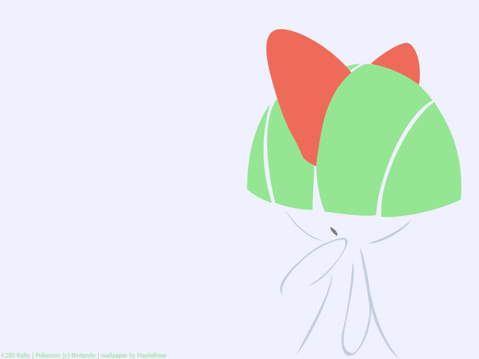 Ralts på blåhvid baggrund Wallpapers