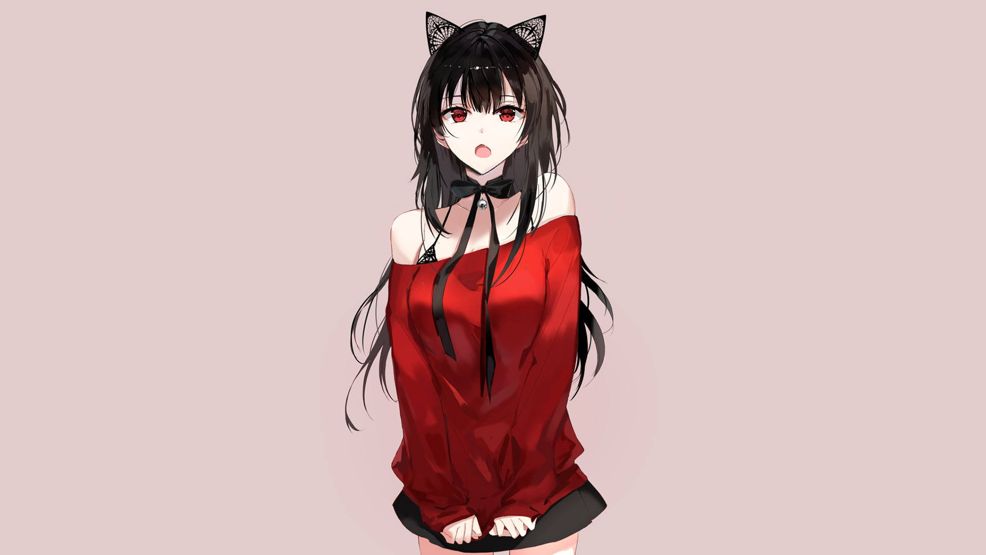 Rød anime med røde øjne Wallpapers