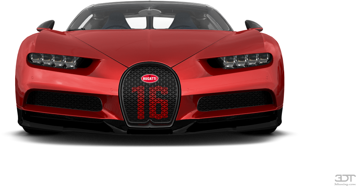 Rød Bugatti Chiron forfra Wallpapers