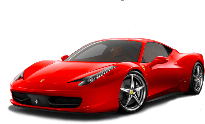 Rød Ferrari 458 Italia set fra siden Wallpapers