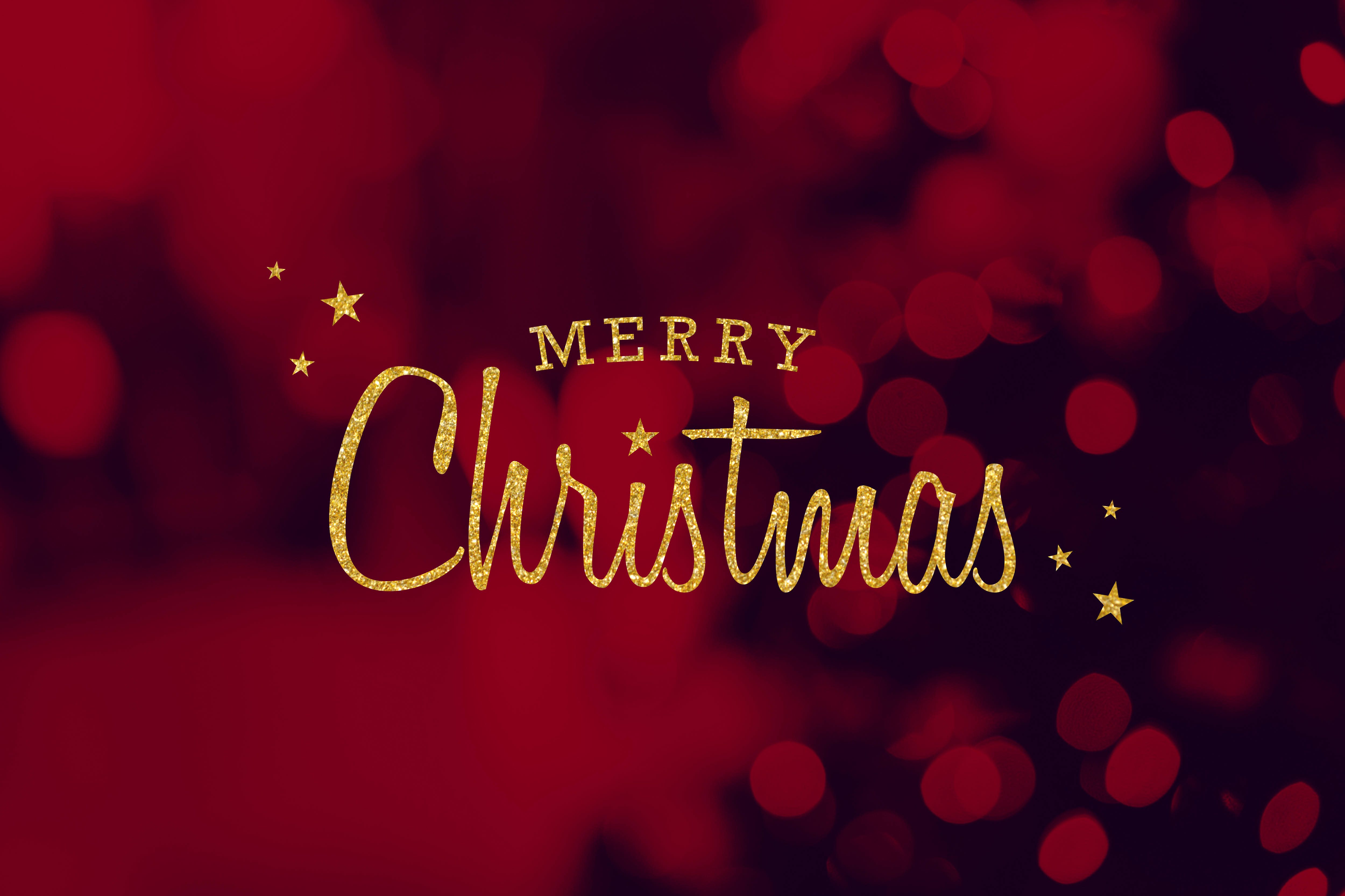 Rød juleplakat med grafik Wallpapers