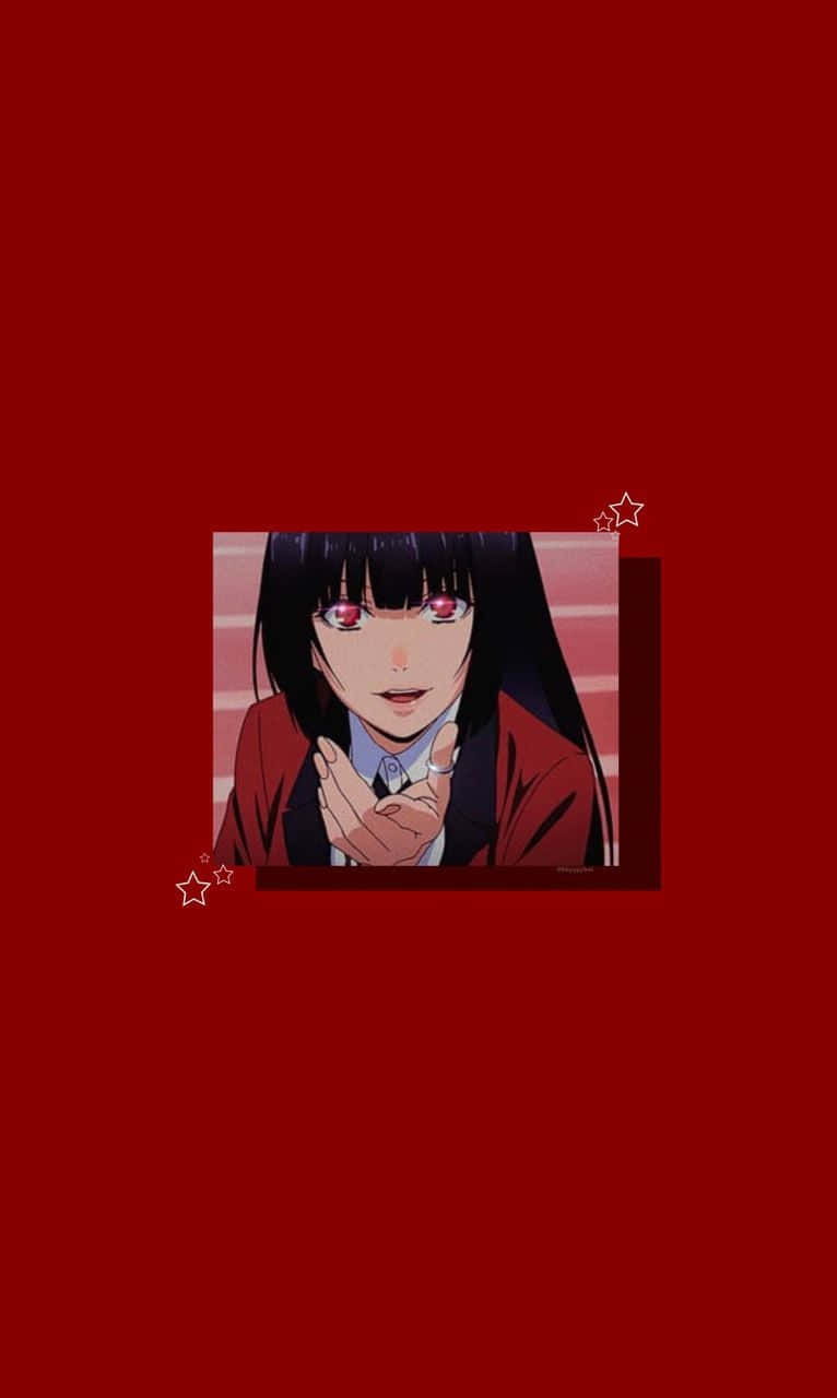 Rød Kakegurui Anime Æstetik Wallpapers