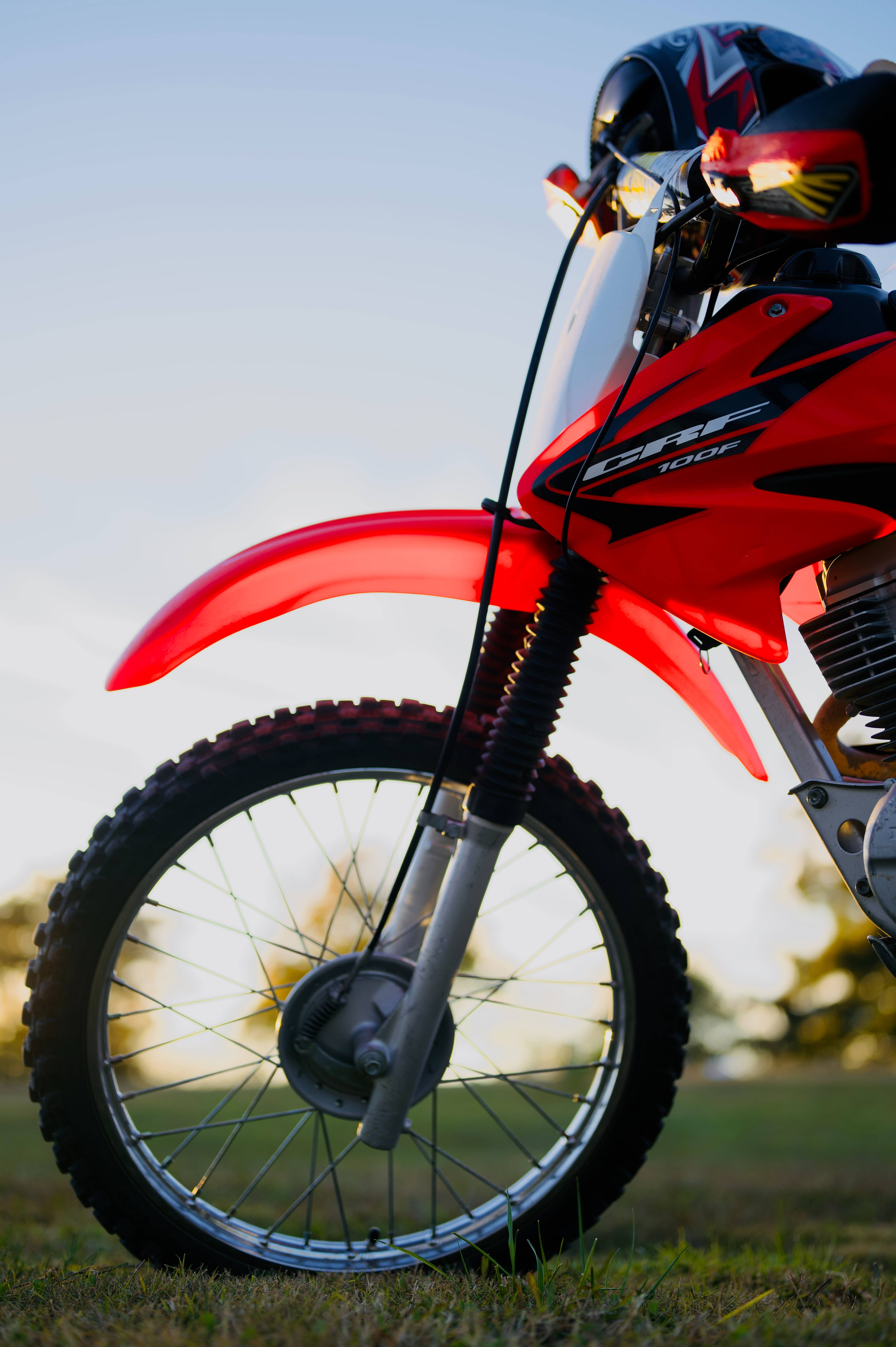 Rød Motorcykel Honda CRF100 Wallpapers