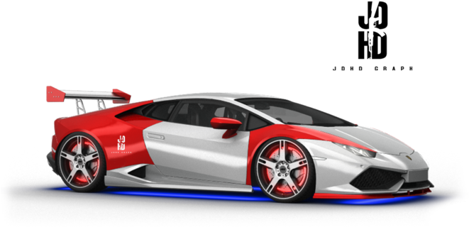Rød og hvid Lamborghini Huracan Racing Edition Wallpapers