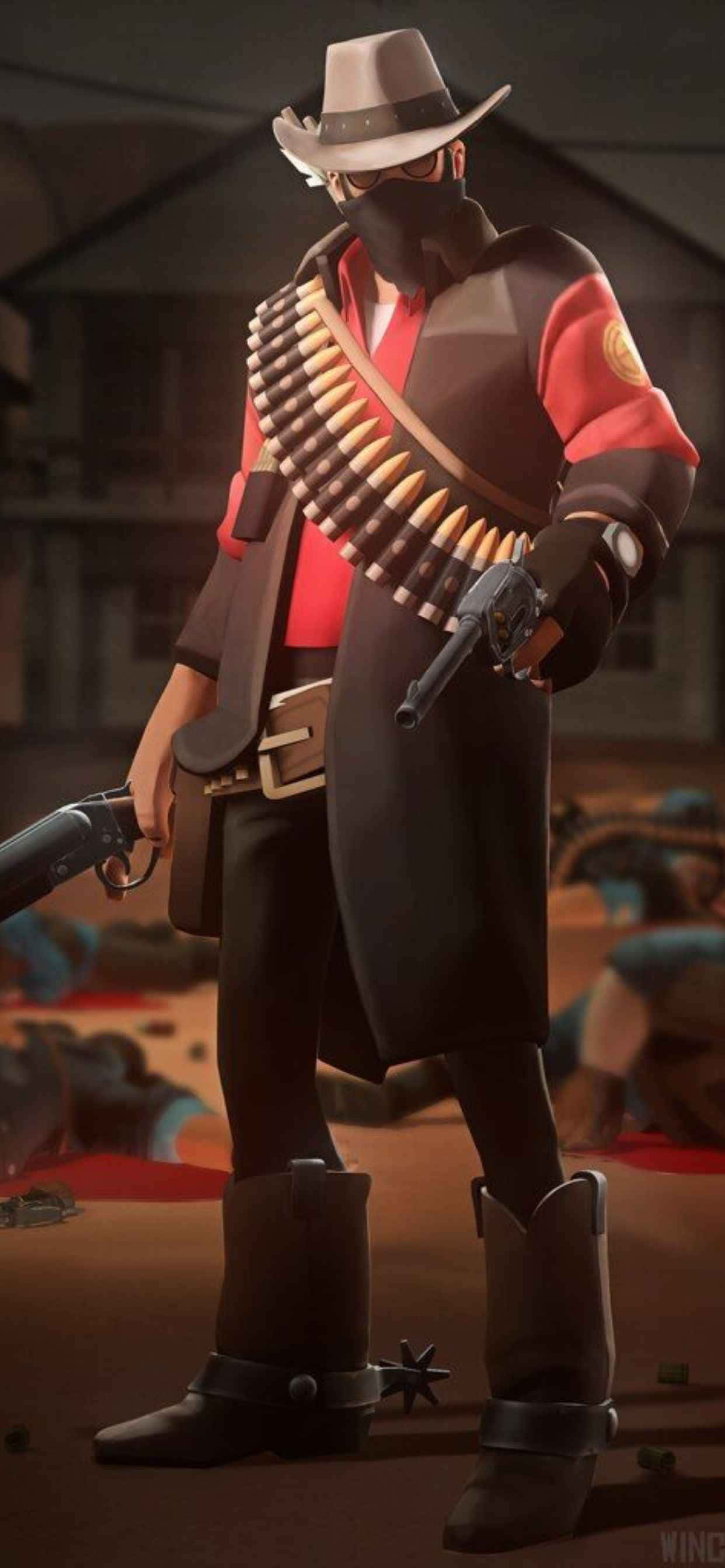 Rød Sniper iPhone Xs Max Team Fortress 2 Baggrund Wallpapers