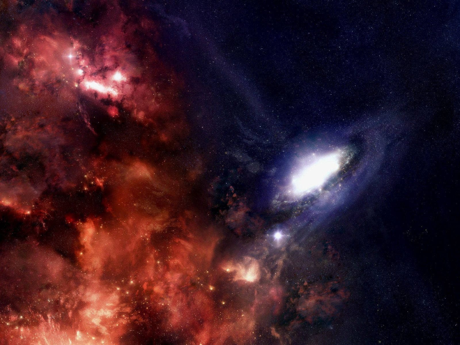 Rød tågegalakseunivers Wallpapers