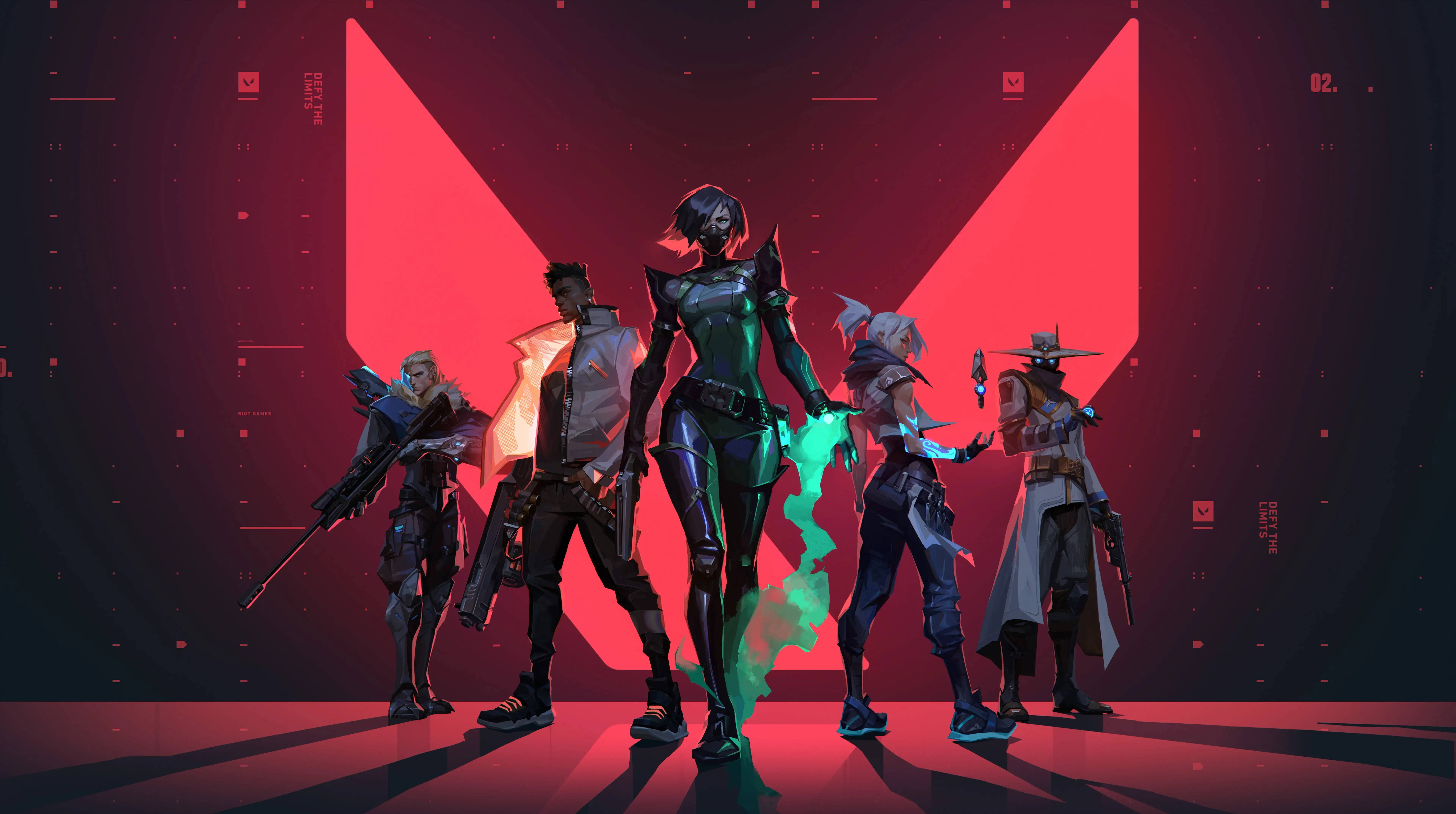 Rød Valorant 8K Gaming Wallpapers