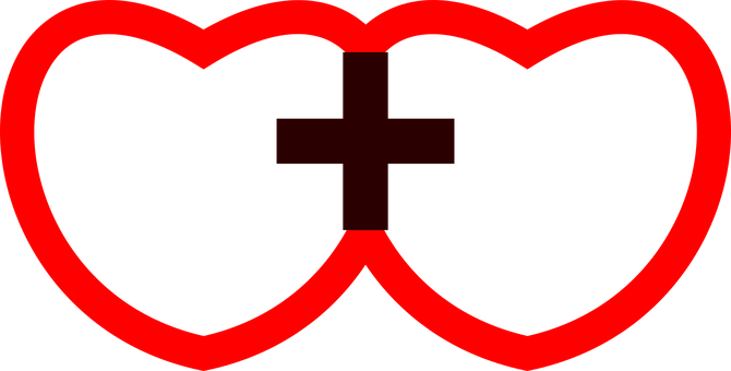 Røde hjerteformer plus symbol Wallpapers