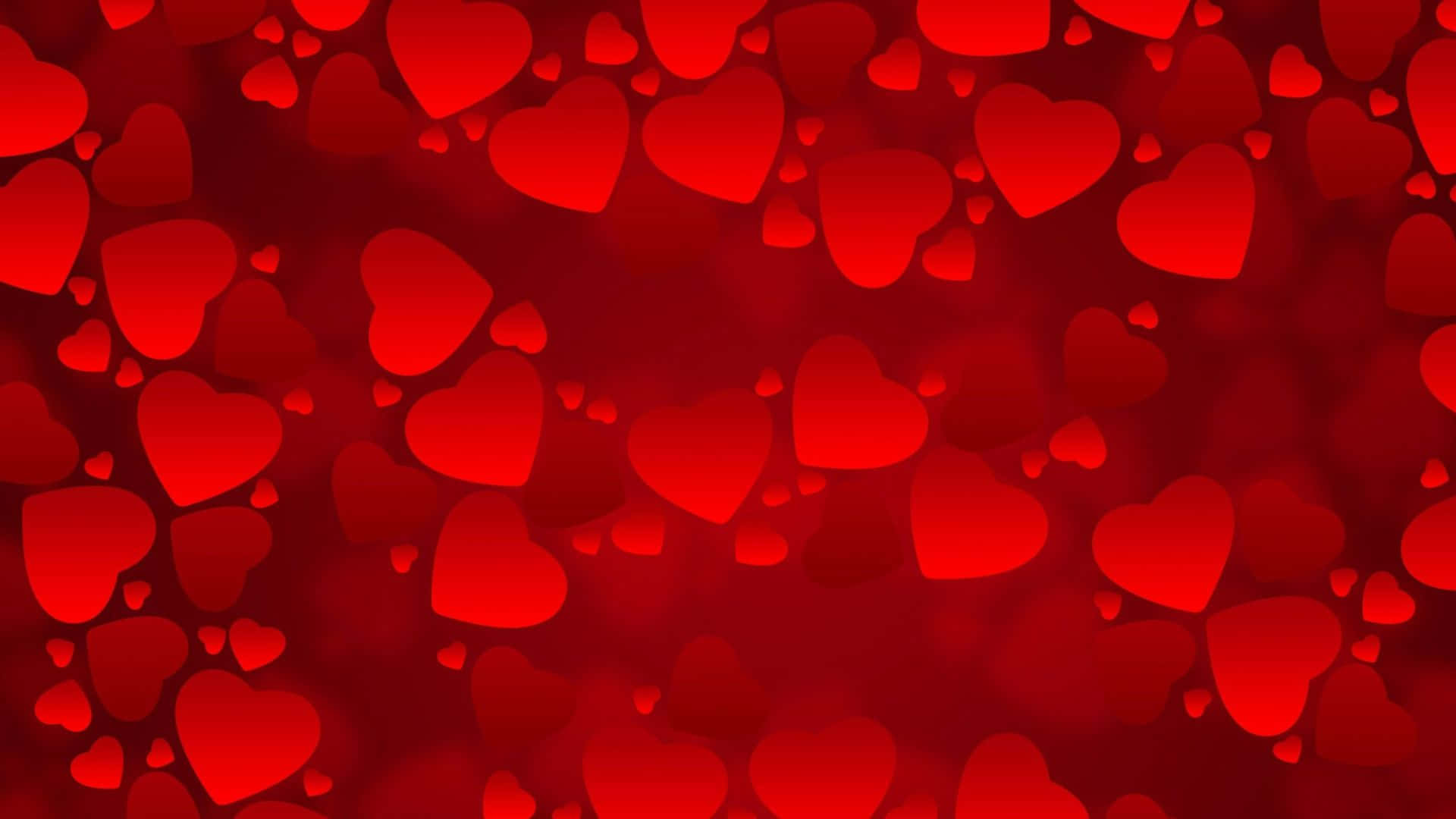 røde hjerter på rød baggrund Wallpapers
