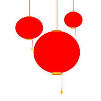 Røde kinesiske lanterner vektor Wallpapers