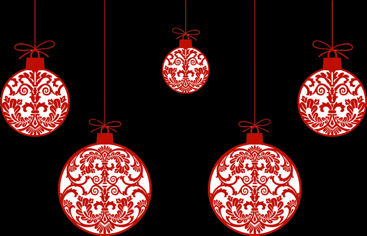 Røde og sorte julepynt Wallpapers