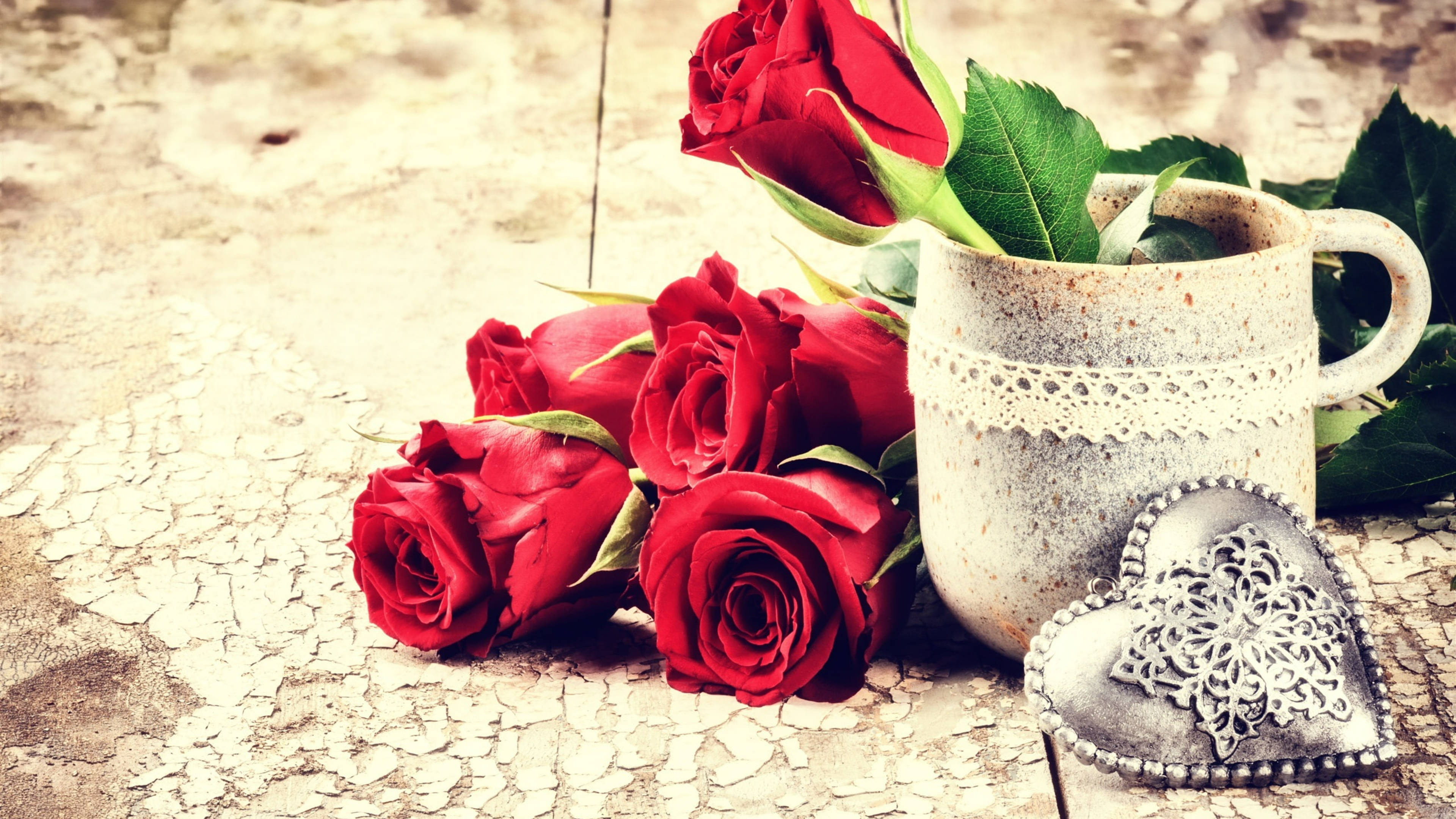 Røde roser til Valentinsdag Wallpapers