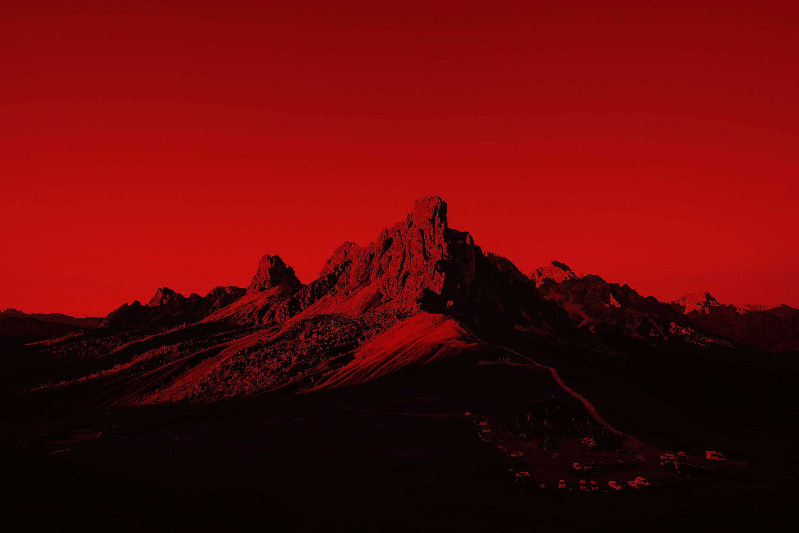 Rødligt klippebjerg Wallpapers