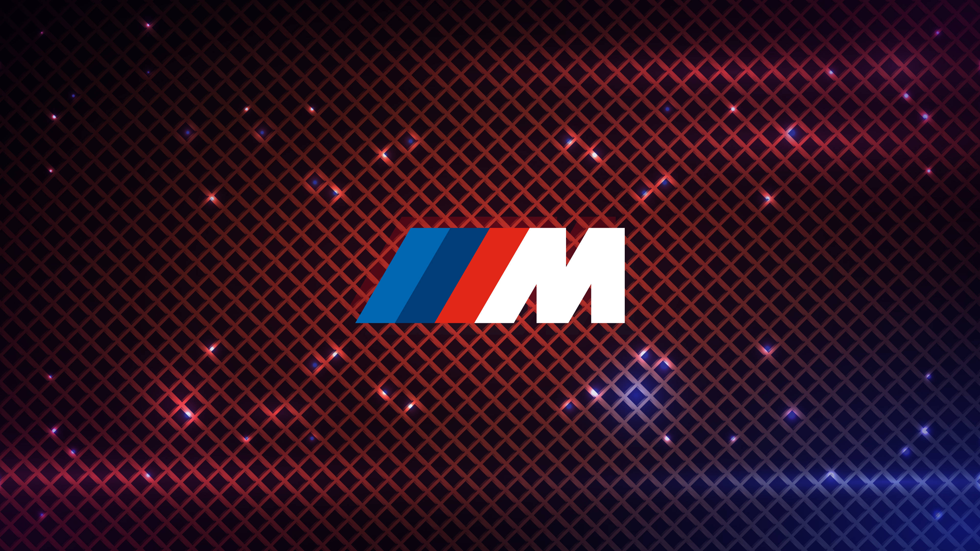 Rødt trellismønster med BMW M-logo Wallpapers