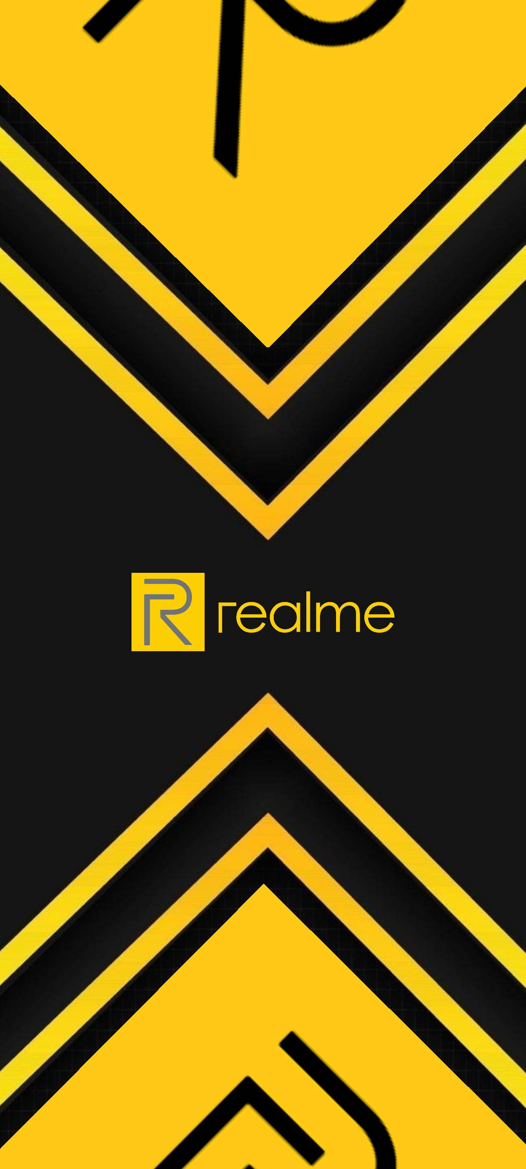 Realme-logo med to pile Wallpapers