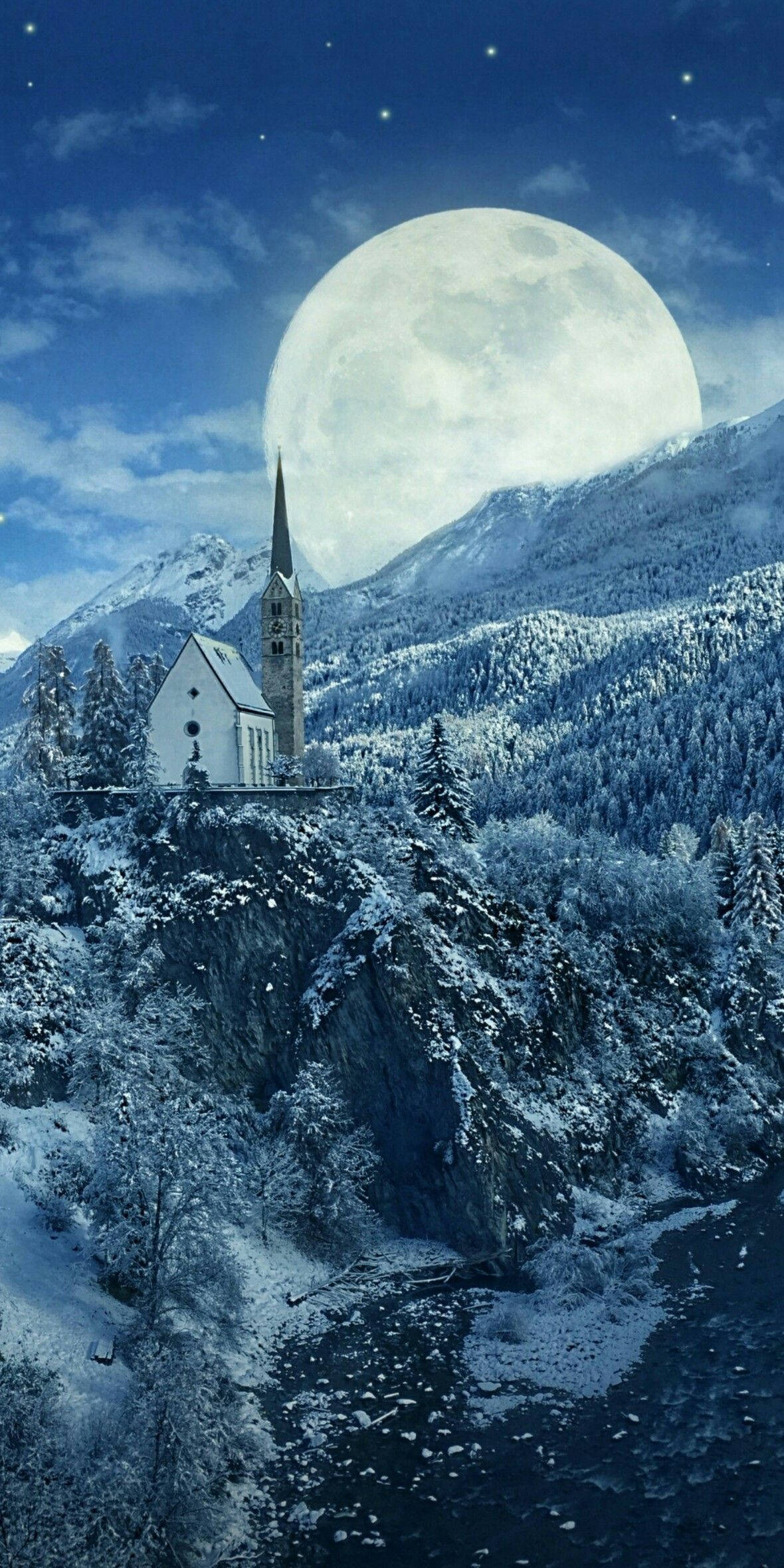 Realme vinter supermåne Wallpapers