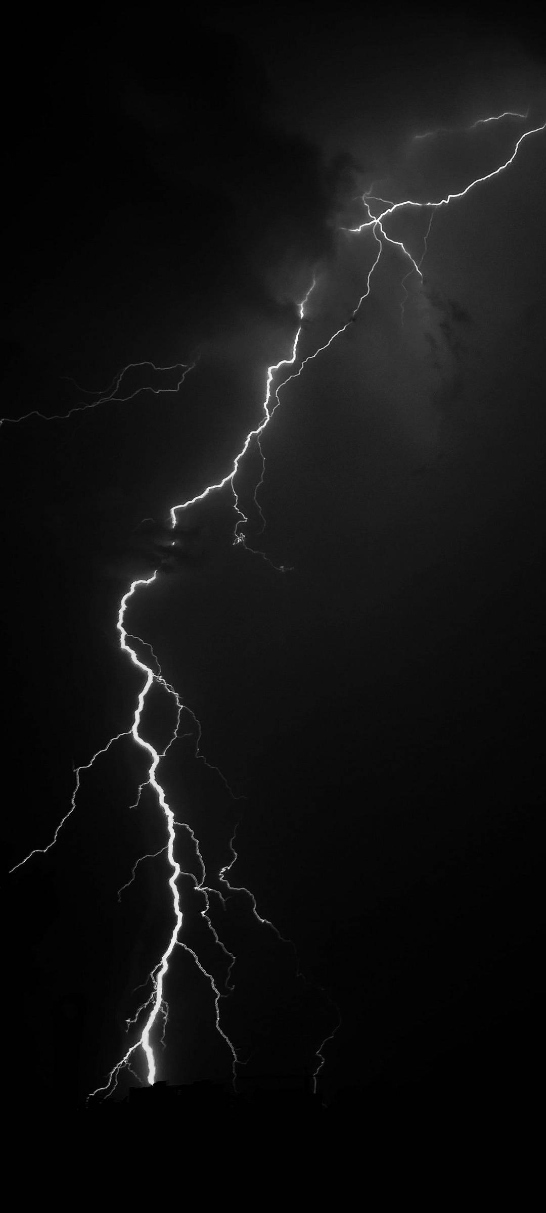 Redmi Note 10 Gråtone lyn Wallpapers