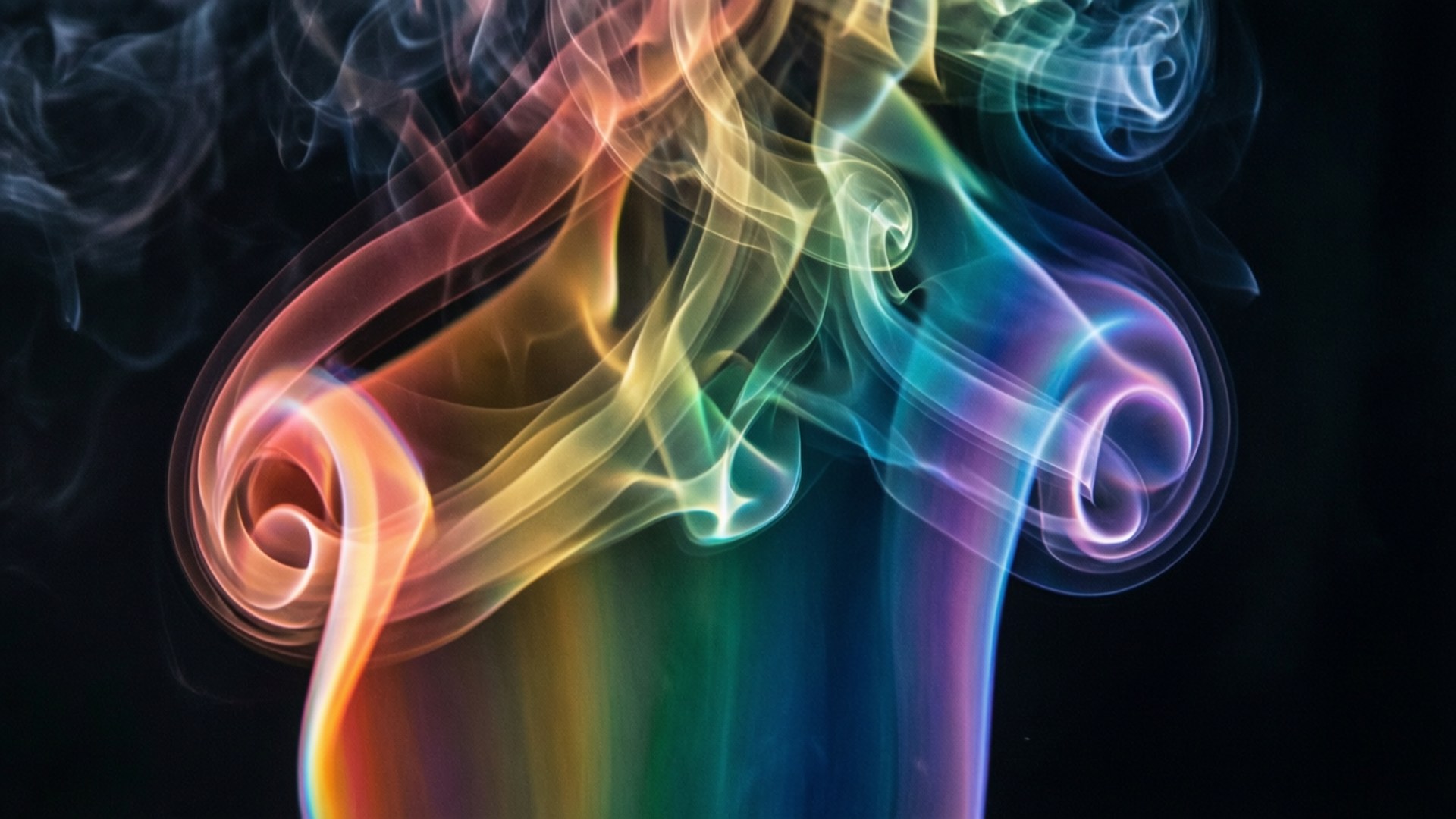 Regnbue røg hvirvel Wallpapers