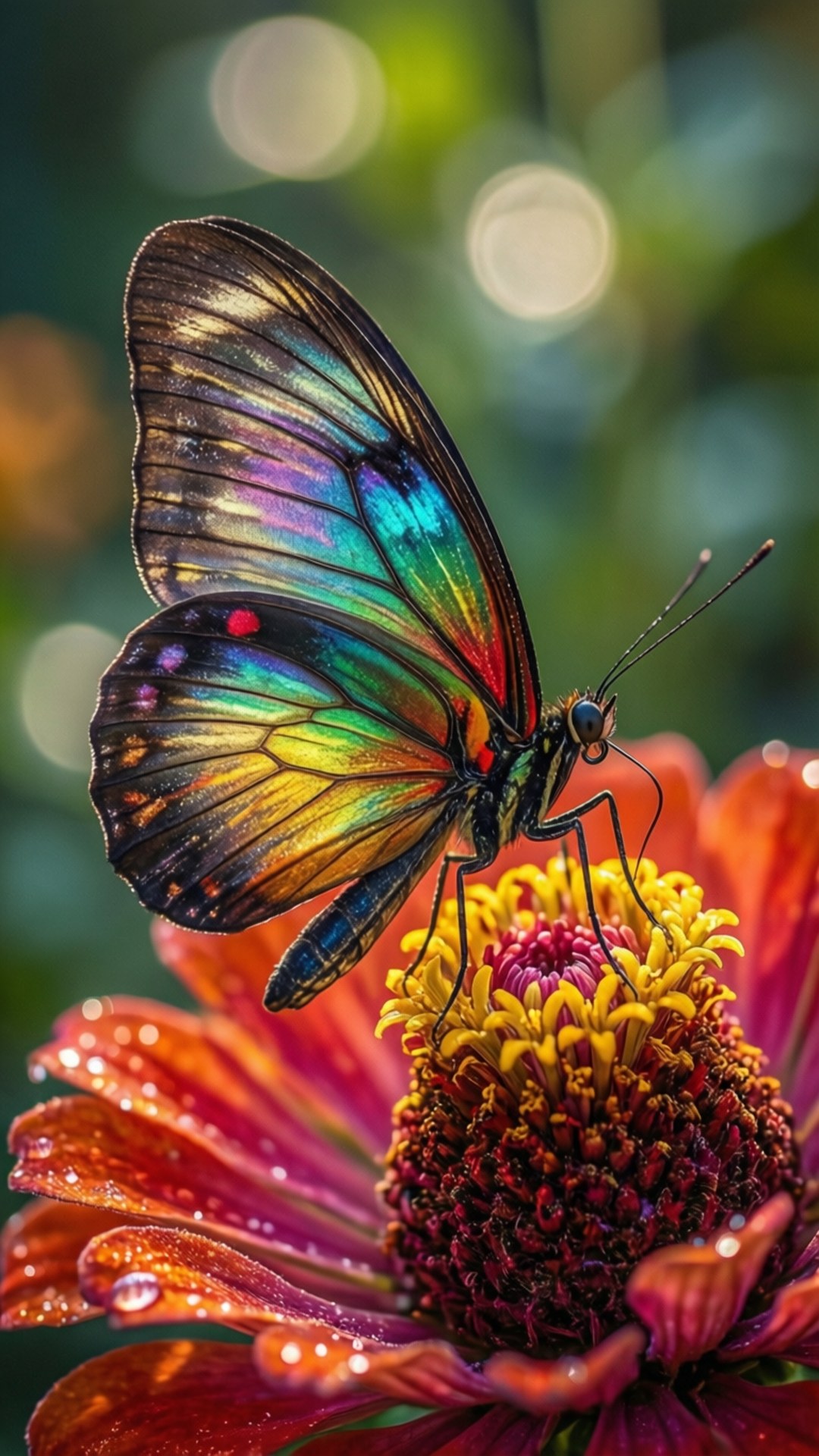 Regnbue sommerfugl makro Wallpapers