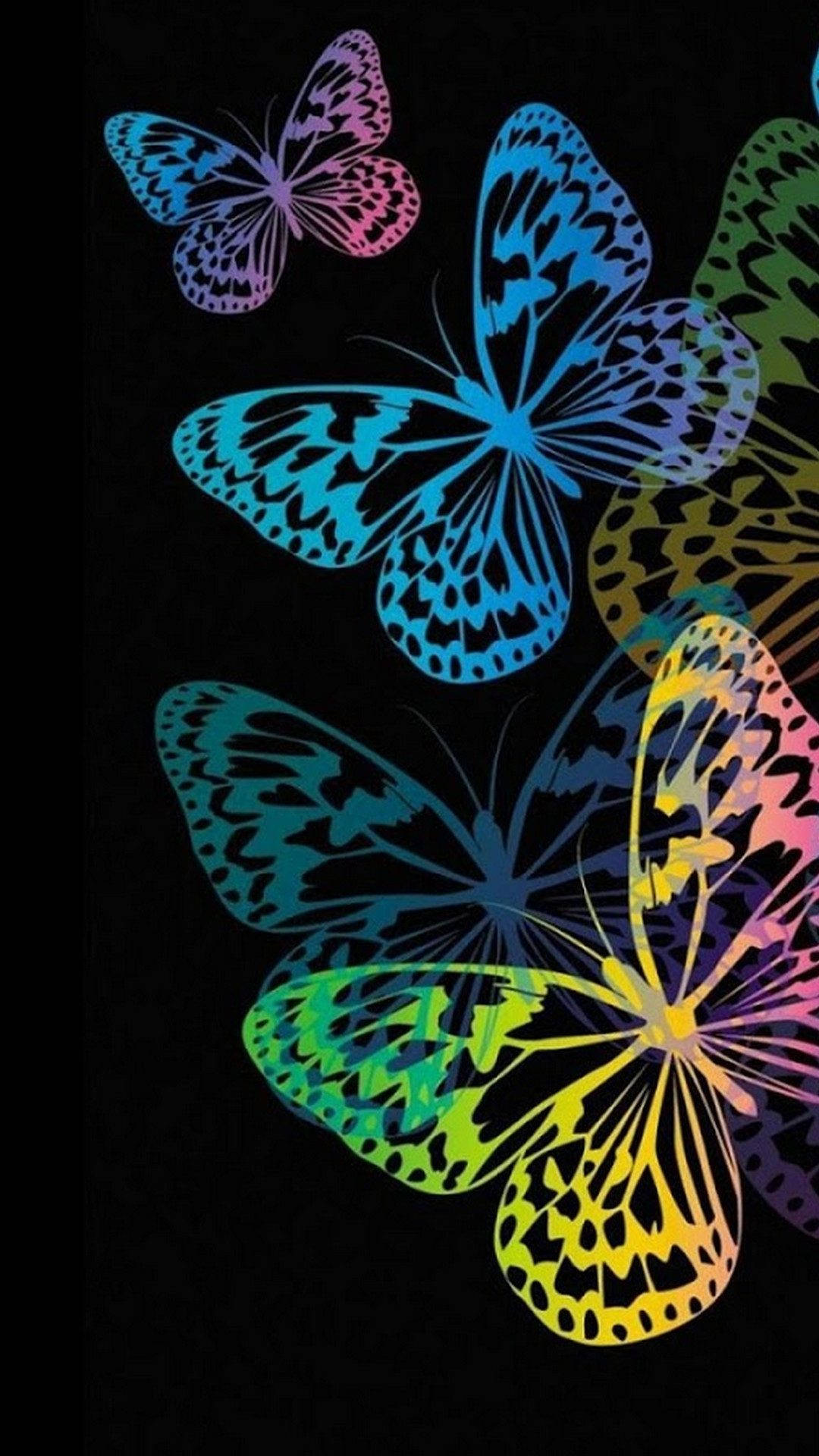Regnbue sommerfugl æstetik Wallpapers