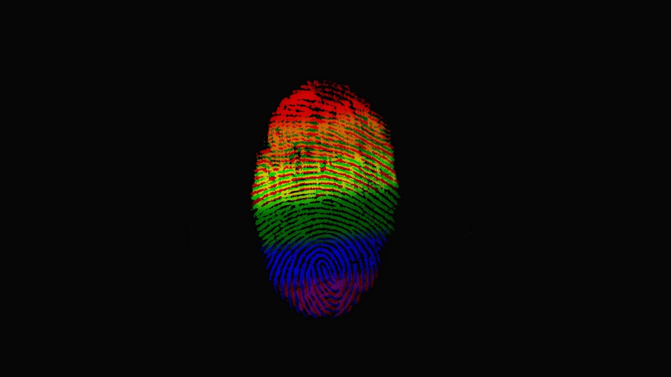Regnbuefarvet Fingeraftryk 1440p AMOLED Baggrund Wallpapers