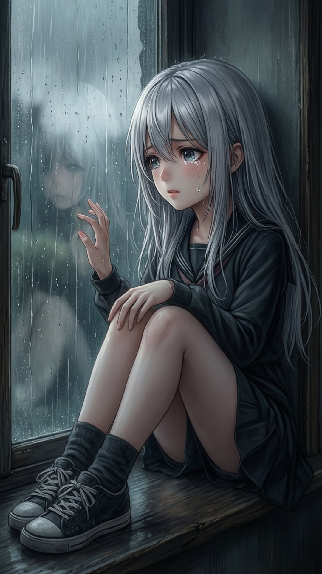 Regnfuldt vindue Wallpapers