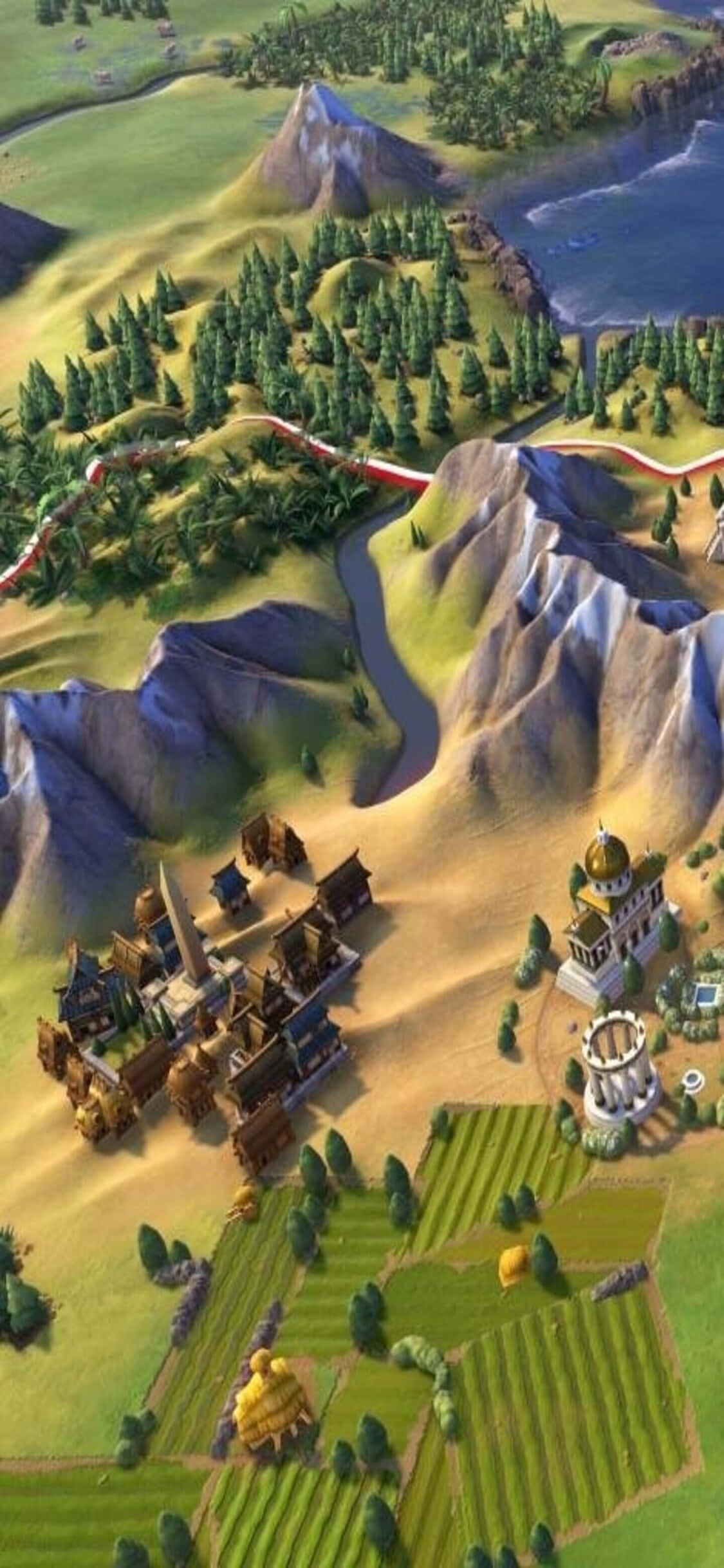 Rejsen begynder – udforsk en verden af muligheder med Civilization V og iPhone X Wallpapers