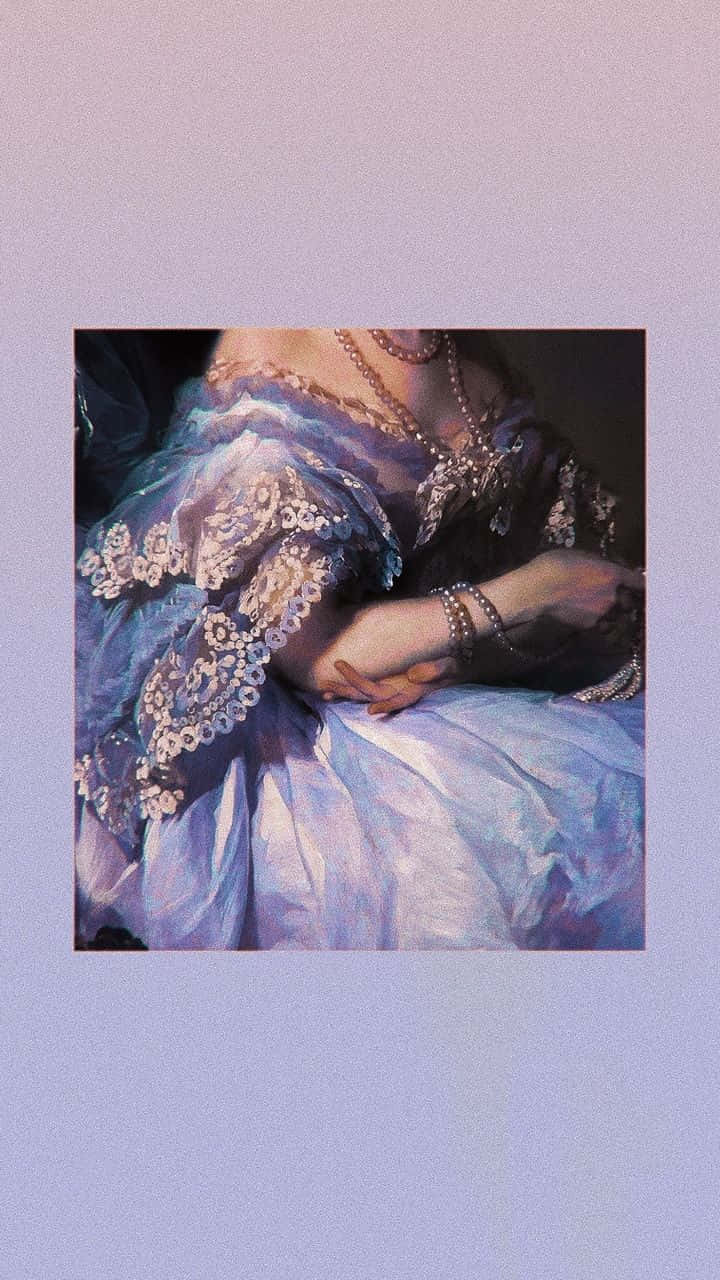 Renæssance æstetisk lilla kjole Wallpapers