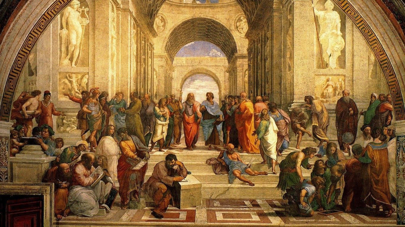 Renæssanceæstetik Skolen i Athen Wallpapers